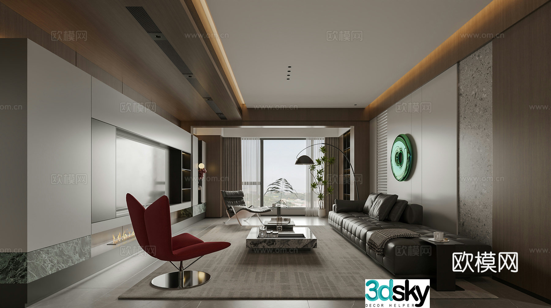 Italian living room 3d model