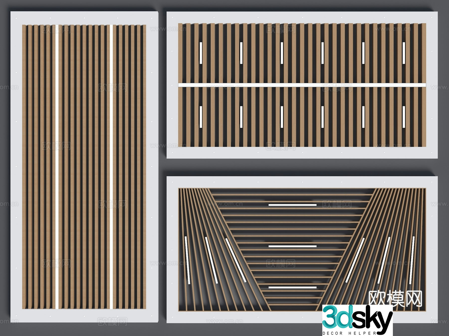 Modern industrial ceiling Modern square ceiling Grating ceiling Lu Fangtong Grating ceiling Square 3D model