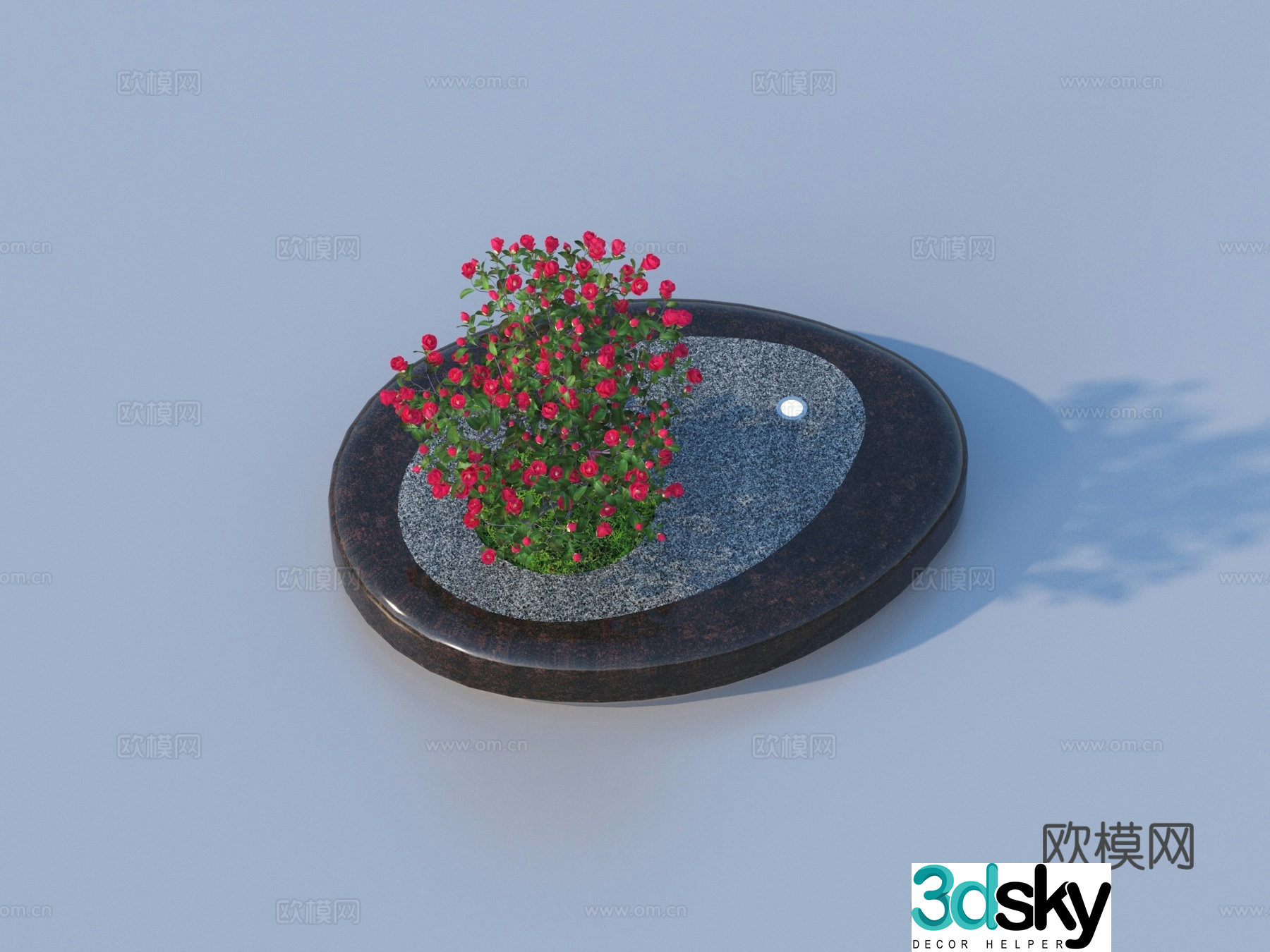 Tree Pool Sitting Bench Tree Pool Flower Bed 3D Model