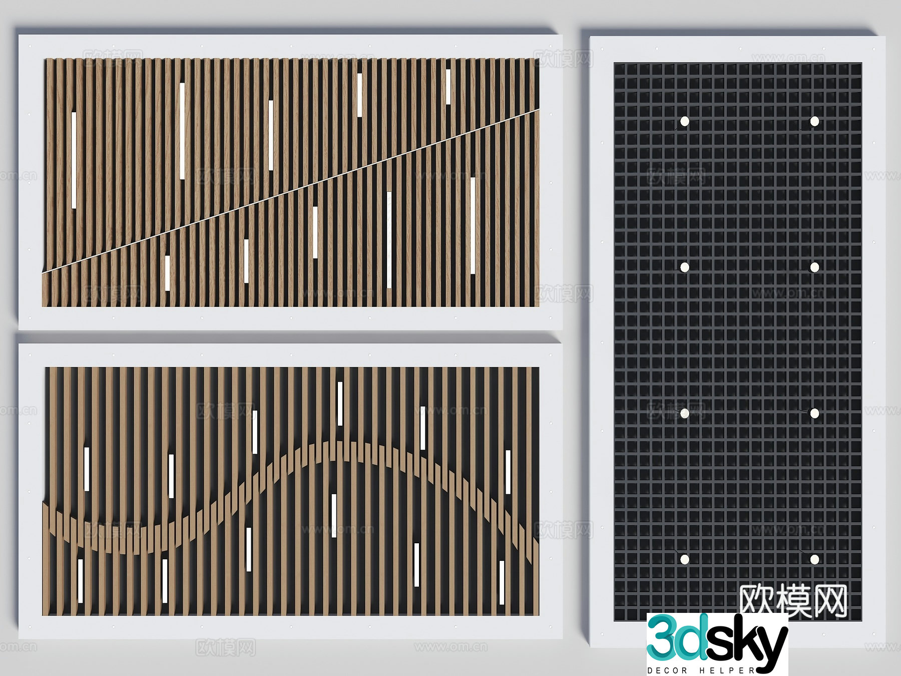 Modern industrial ceiling Modern square ceiling Grating ceiling Lu Fangtong Grating ceiling Square 3D model