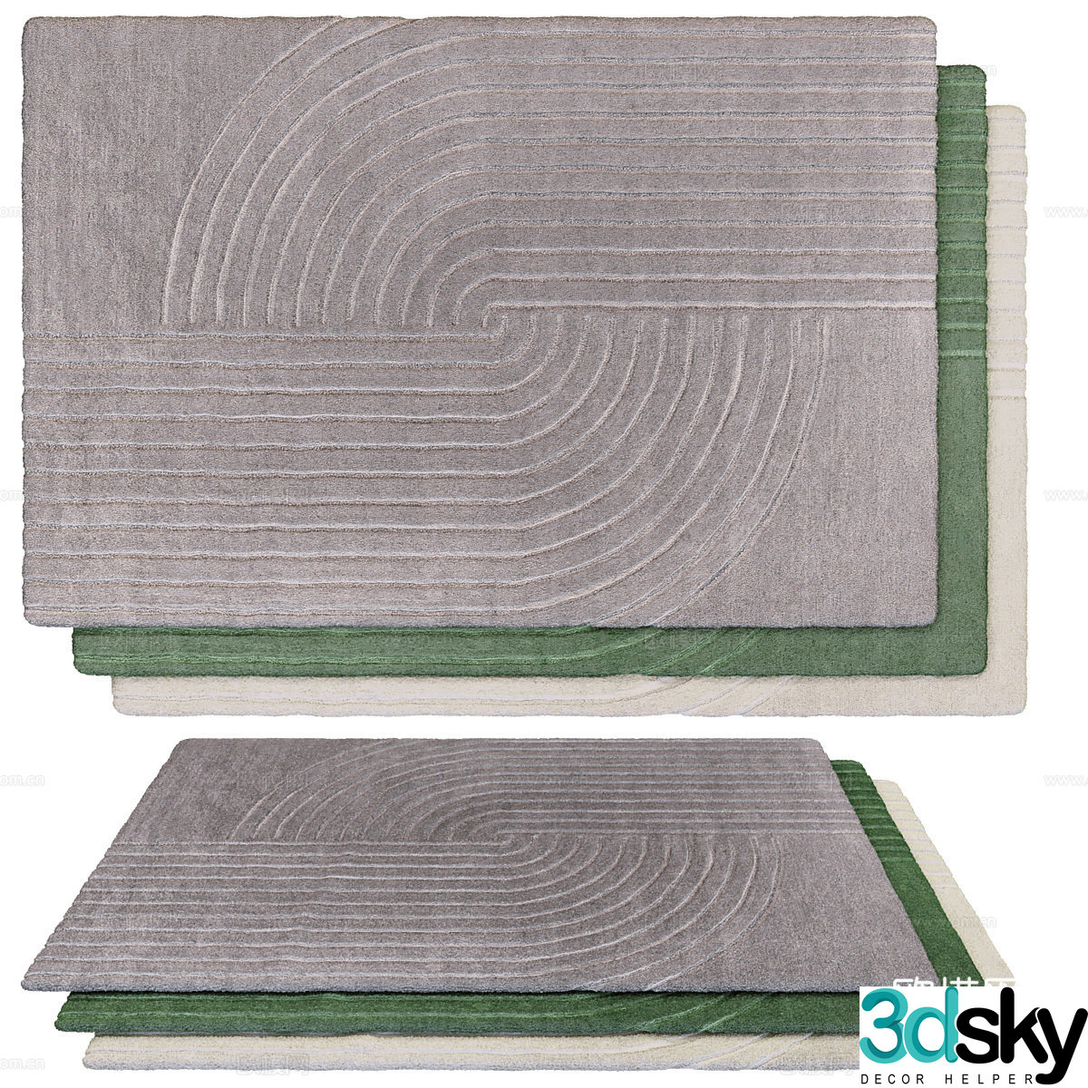 Square carpet 3d model