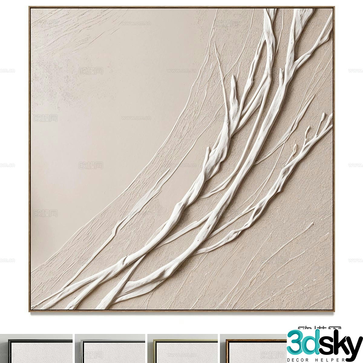 New Chinese style hanging painting 3D model