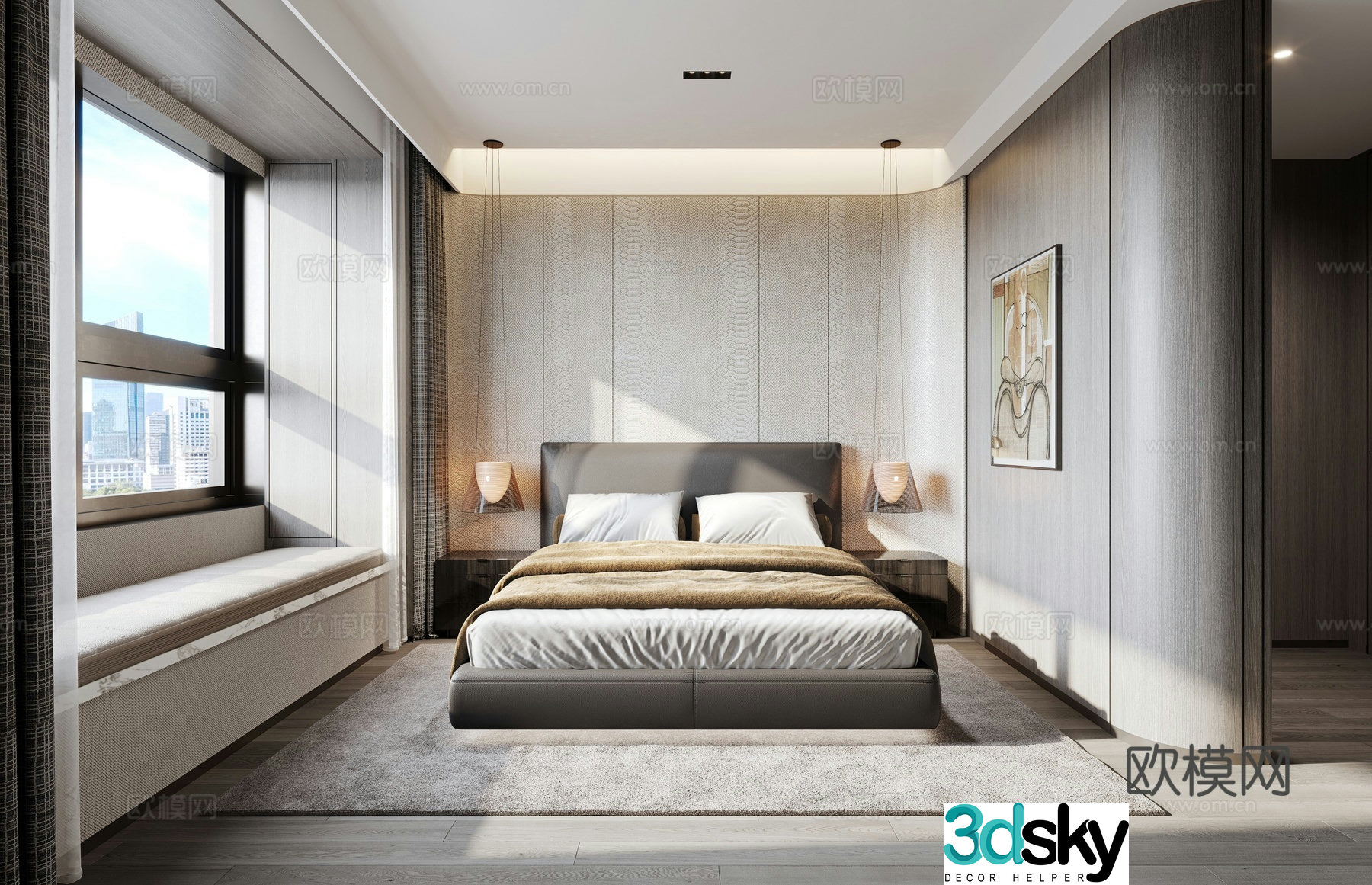 Modern bedroom 3d model