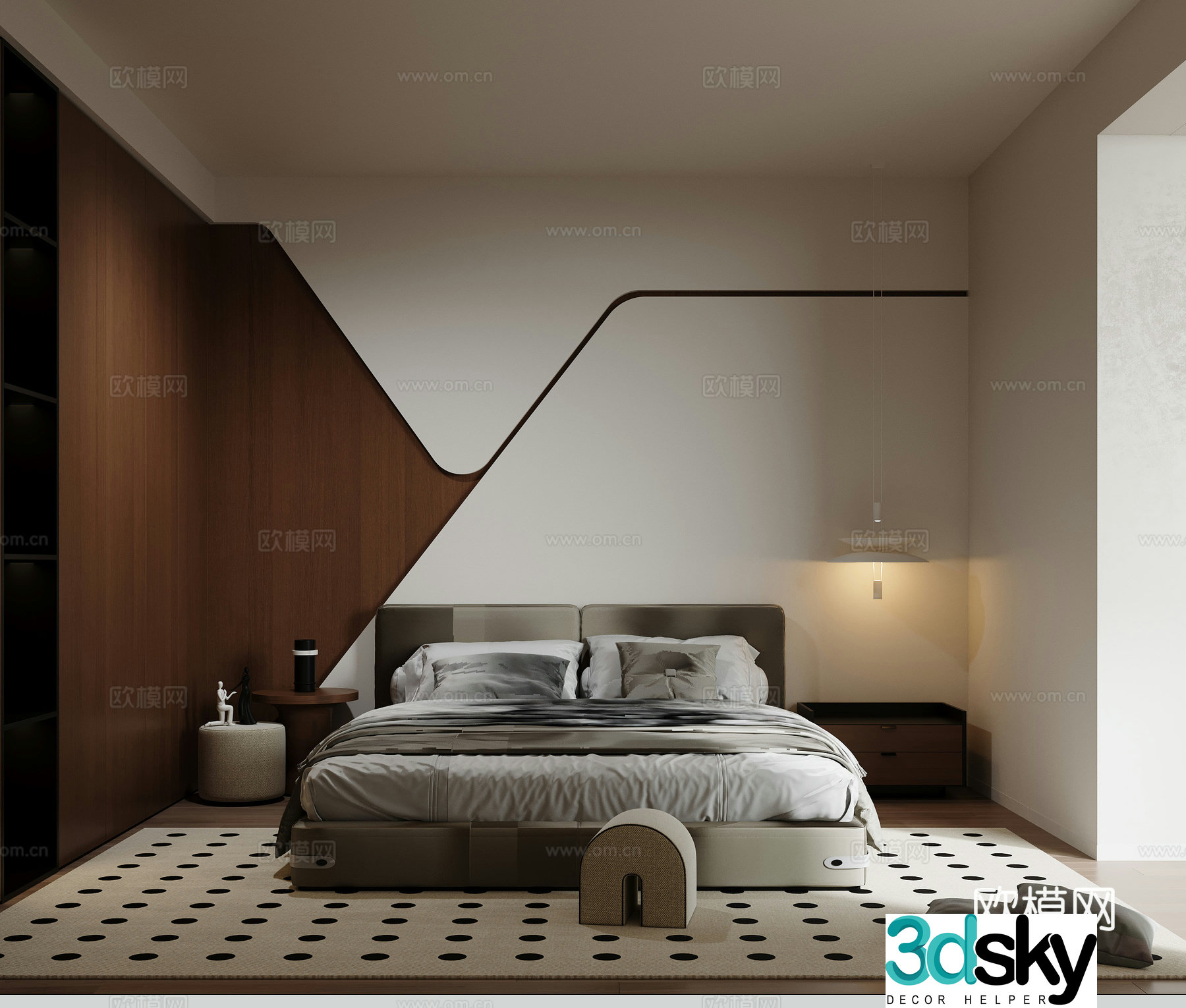 Modern bedroom 3d model