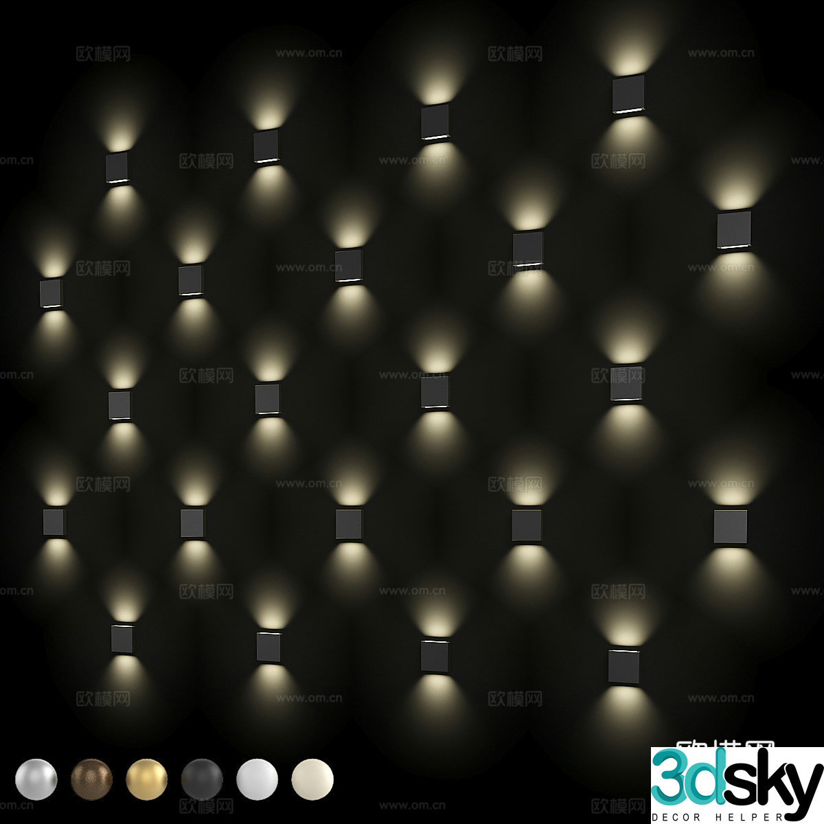 Modern outdoor decorative wall light 3d model