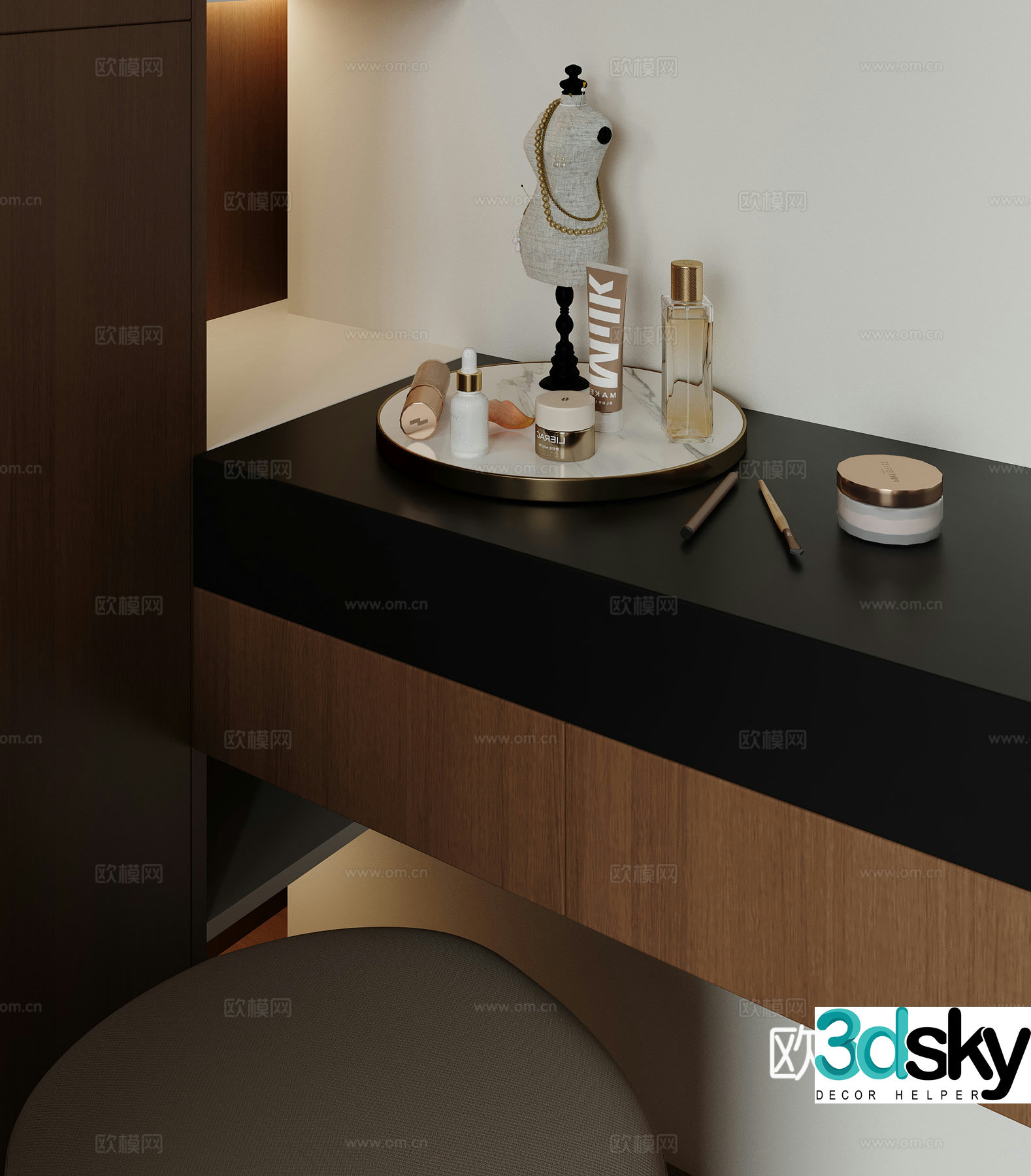 Modern dressing table 3d model