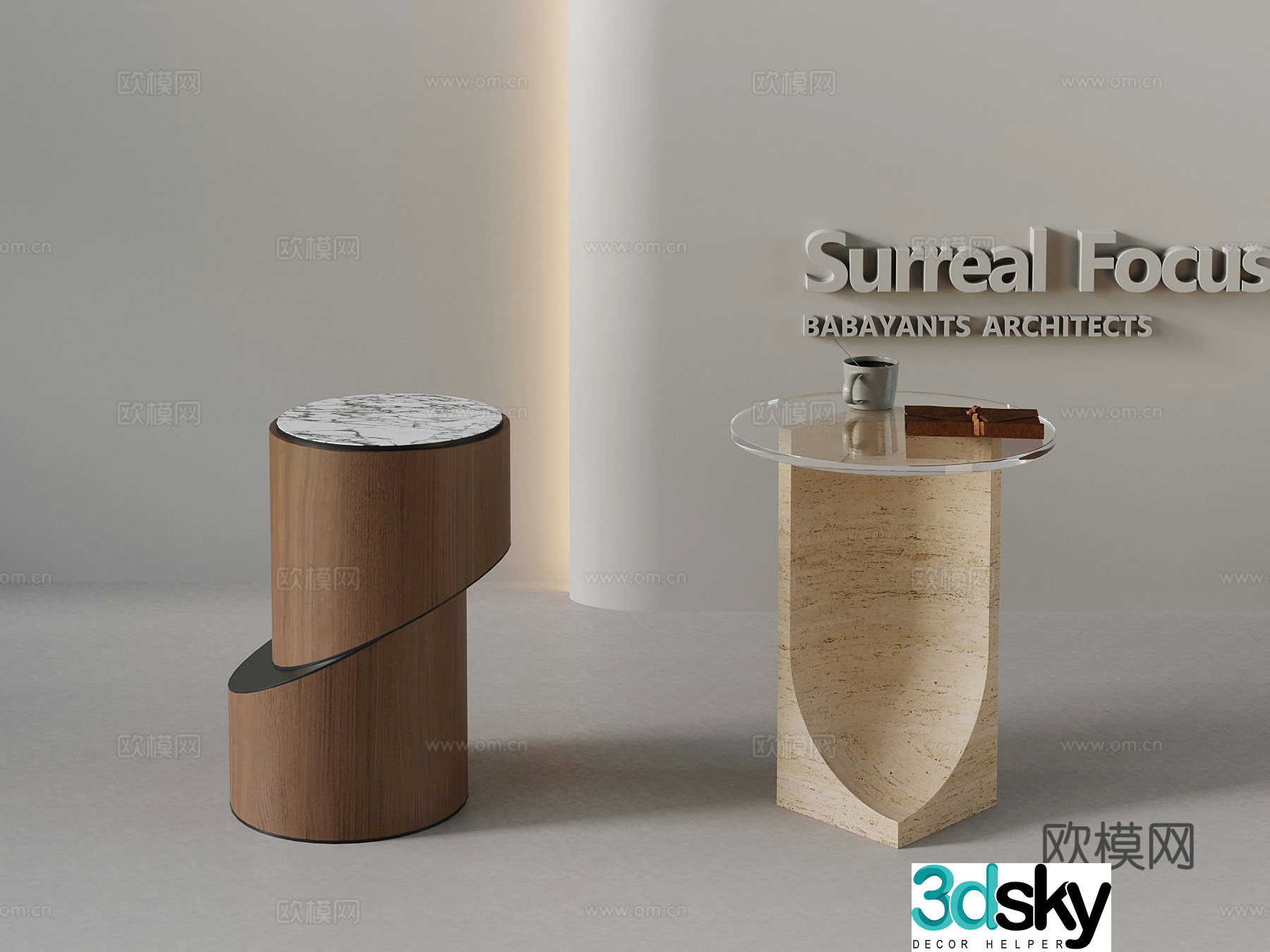 Modern side angle 3D model