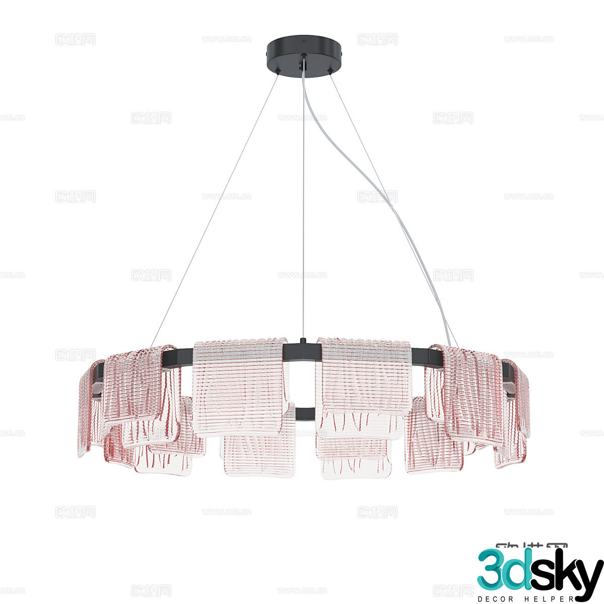 Modern simple chandelier chandelier simple chandelier living room chandelier decorative chandelier 3d model