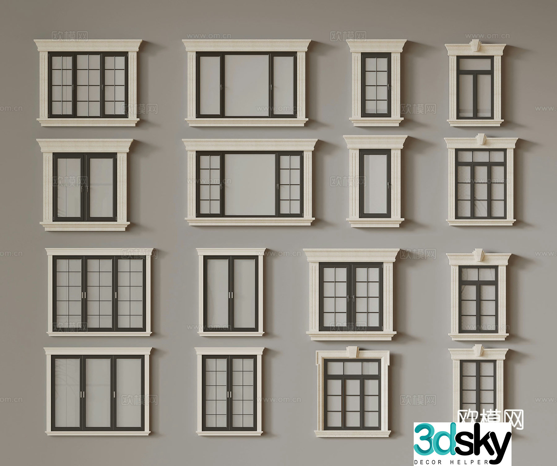 Modern window 3d model
