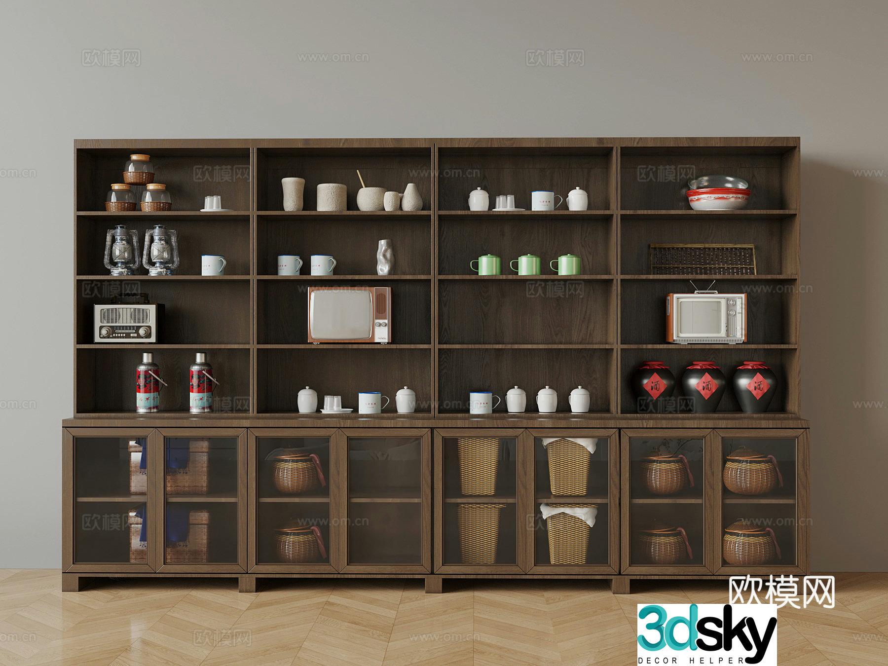Retro shelf 3d model