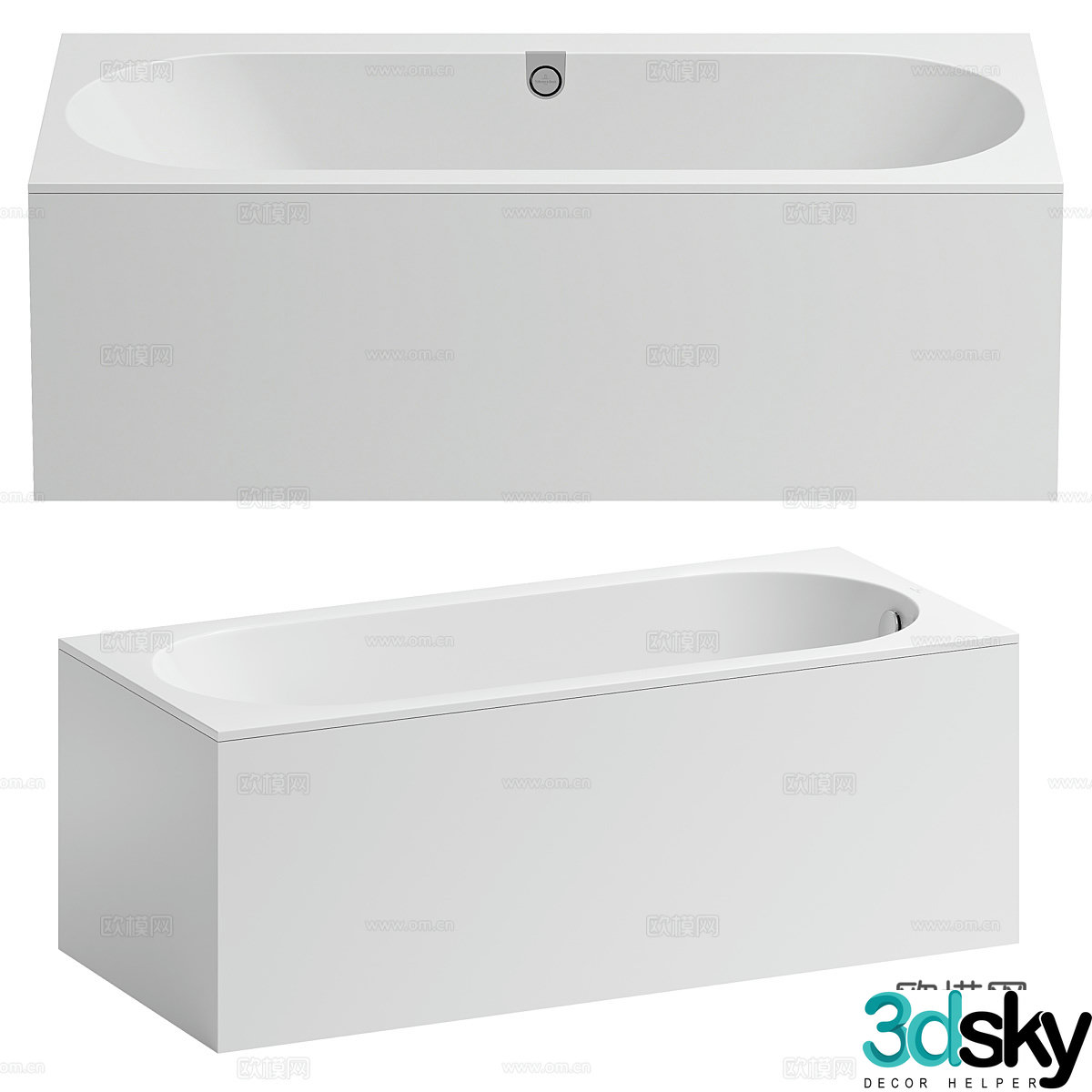 Villeroy & Boch Oberon Bathtub 3d Model