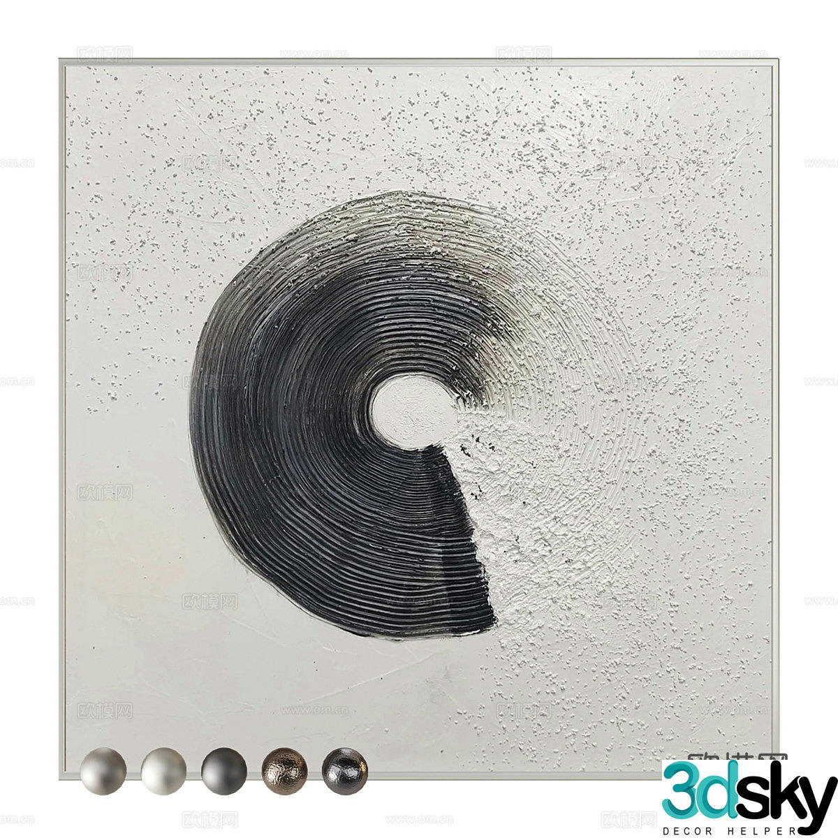 New Chinese style hanging painting 3D model