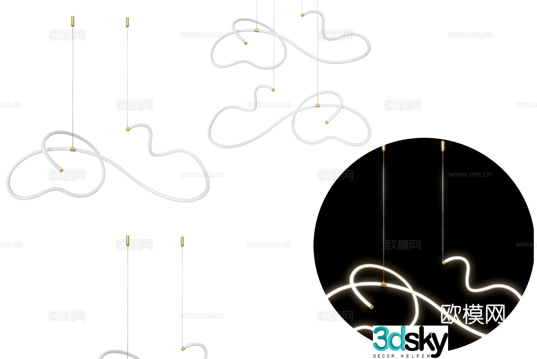 Modern simple chandeliers chandeliers simple chandeliers dining chandeliers living room chandeliers lamps 3D model