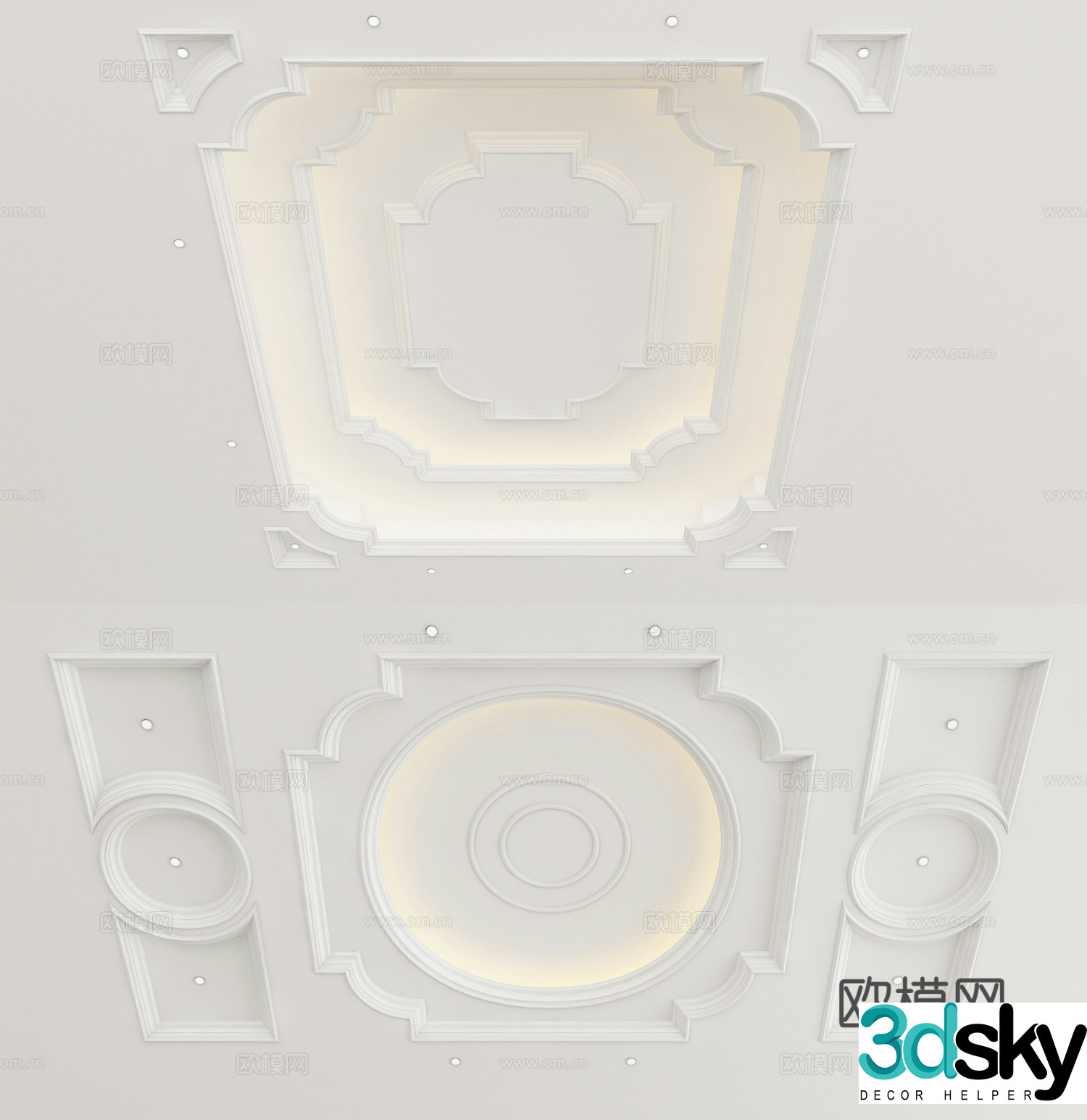 European style ceiling 3D model