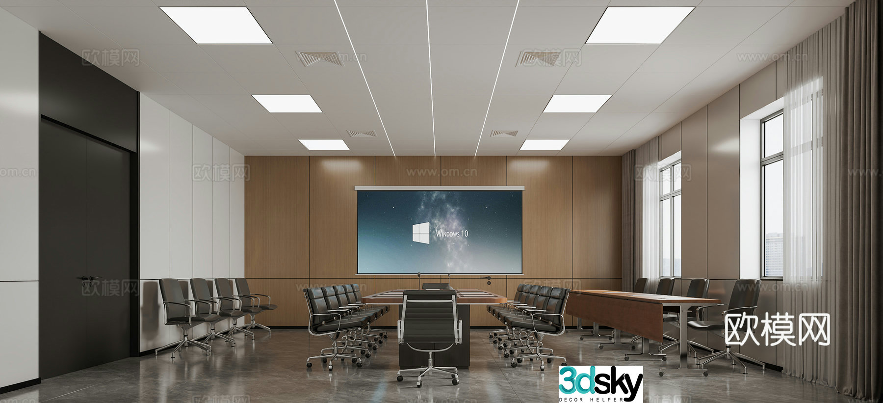 Modern conference room 3d model