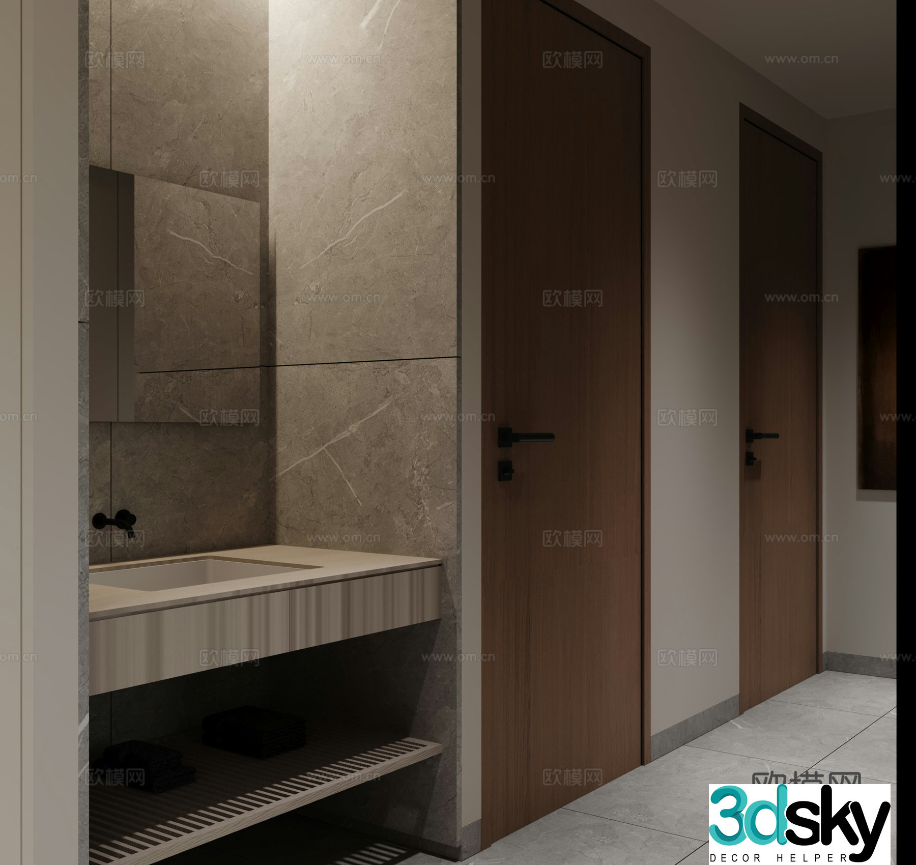 Modern bathroom 3d model