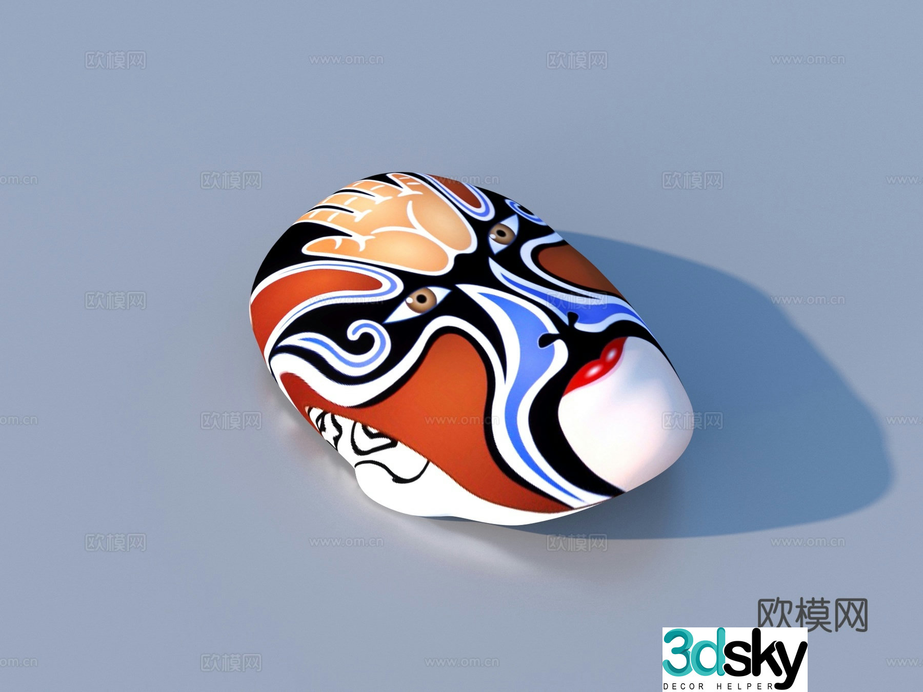 Facebook Peking Opera Facebook Cultural Supplies Opera Facebook 3D Model