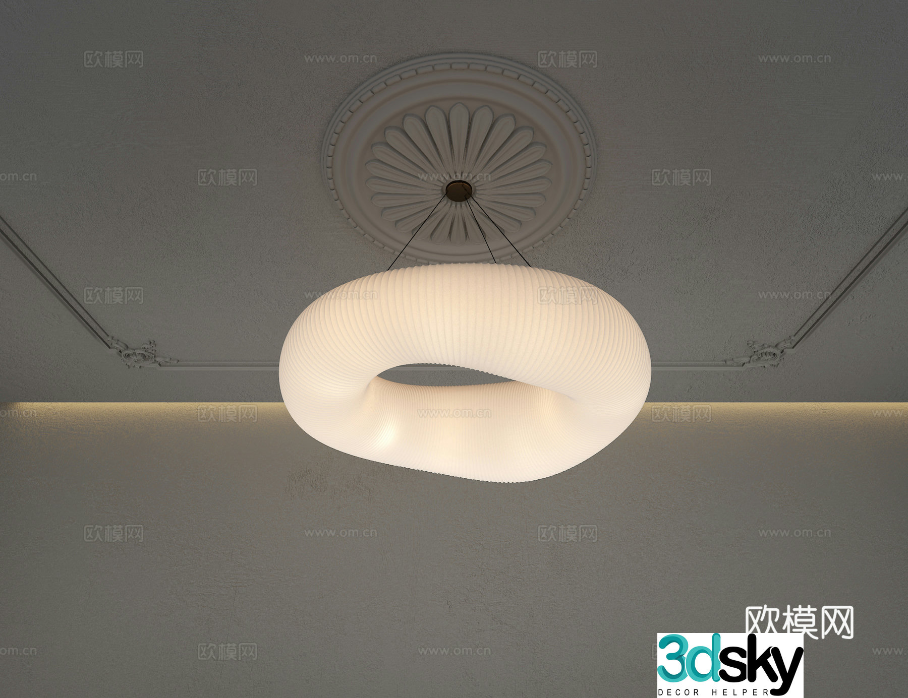 3D model of medieval style chandelier