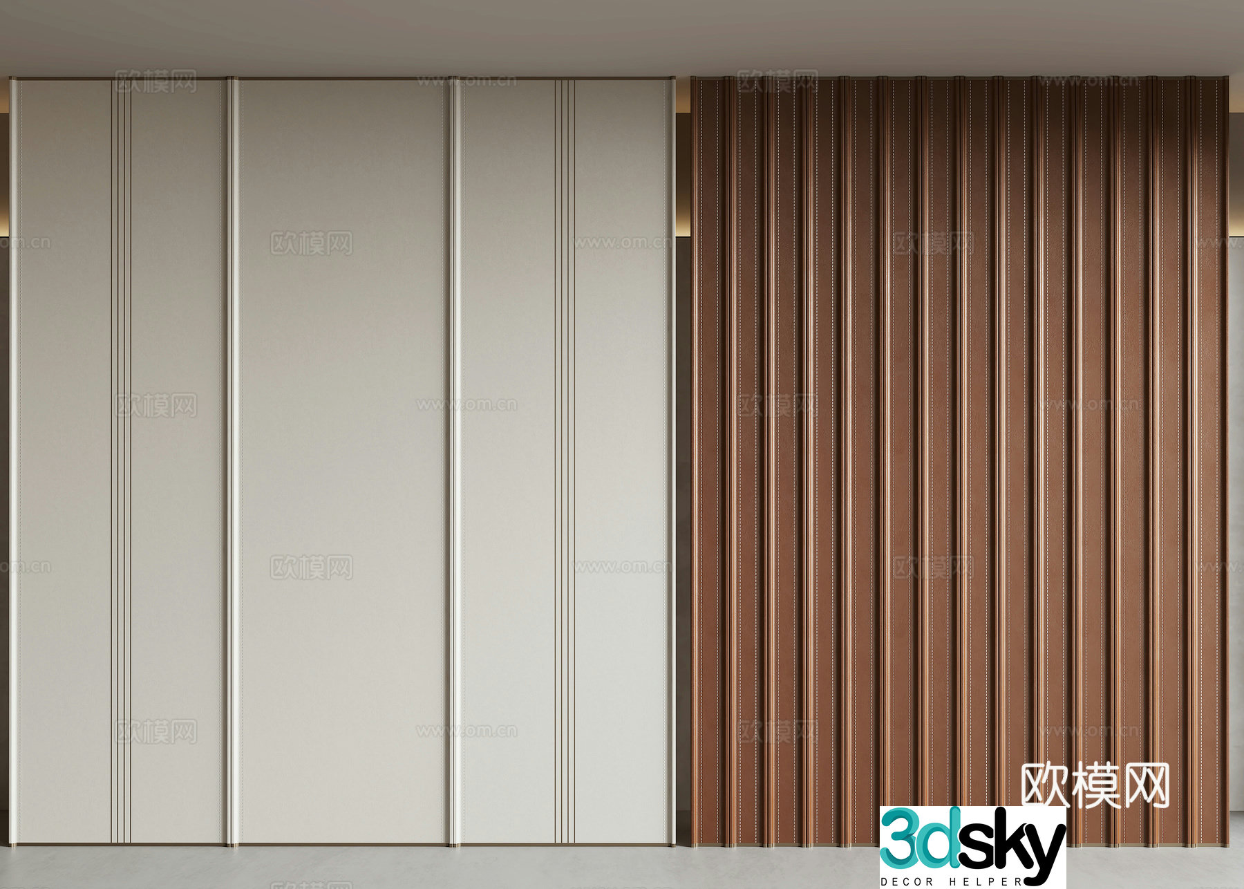 Modern wall panel 3d model