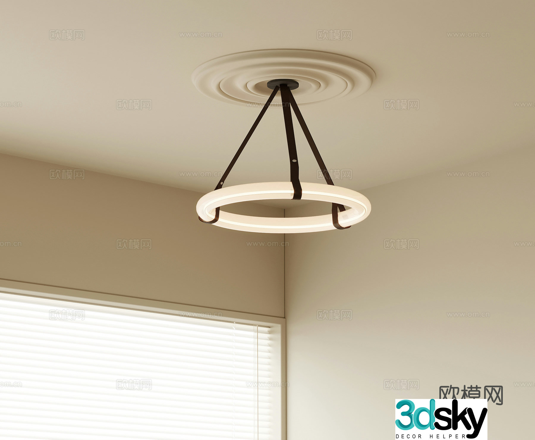 3D model of medieval style chandelier