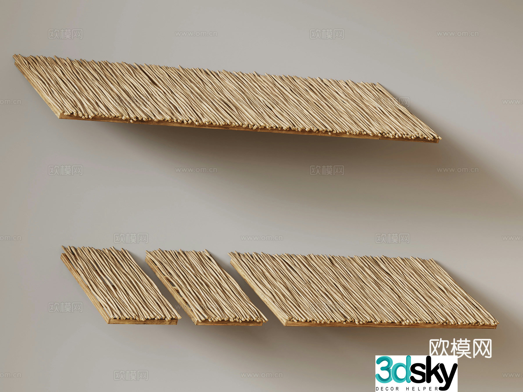 New Chinese-style eaves Wooden eaves 3D model