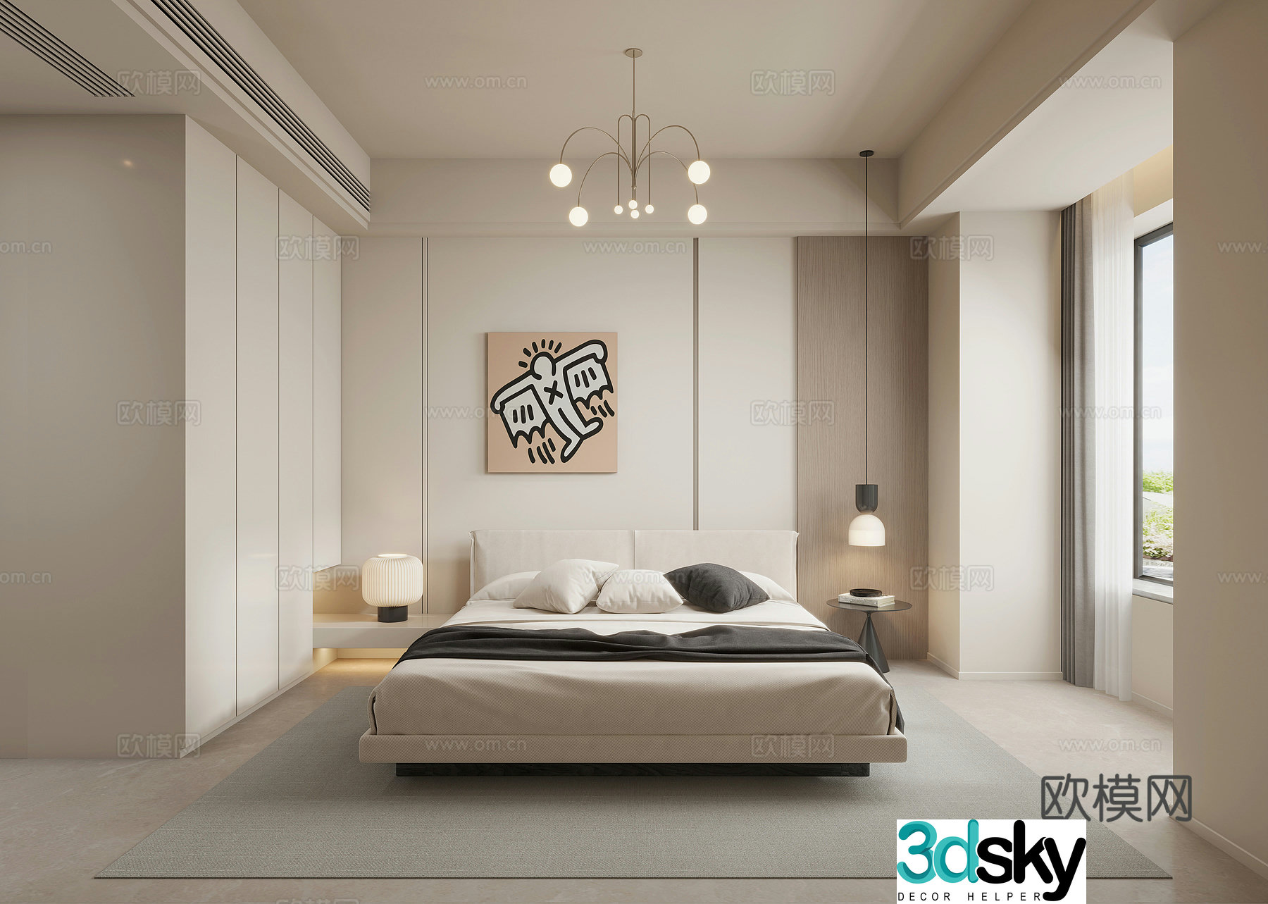 Modern bedroom 3d model