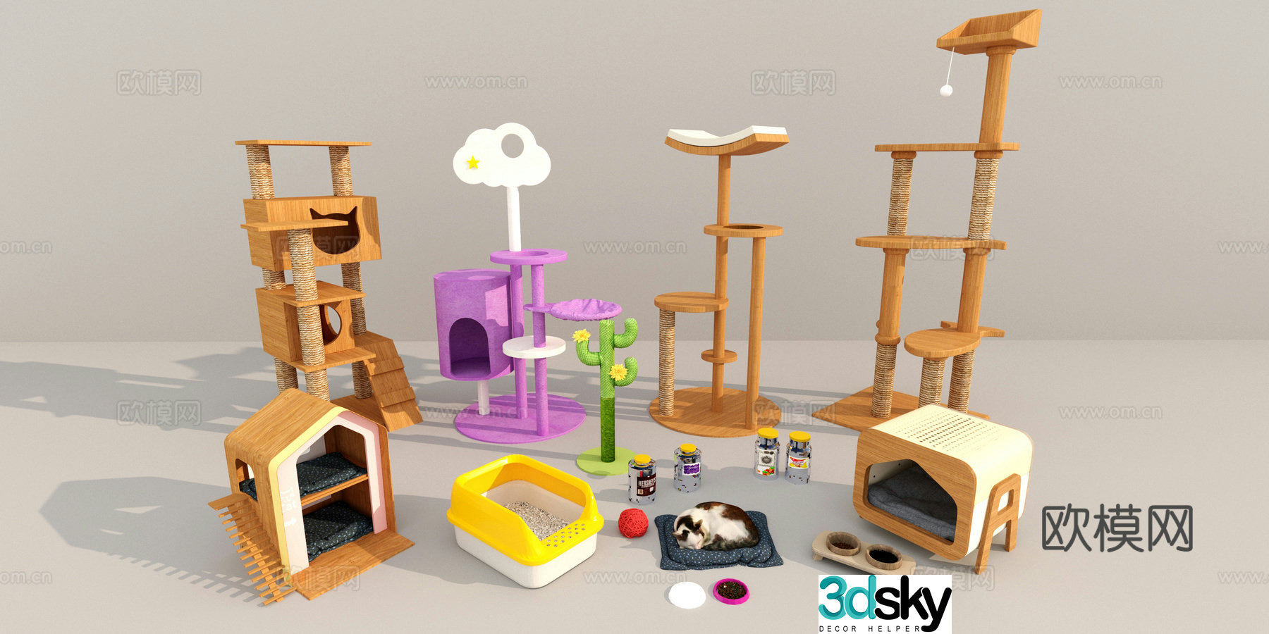 Pet supplies cat crawler cat nest 3d model