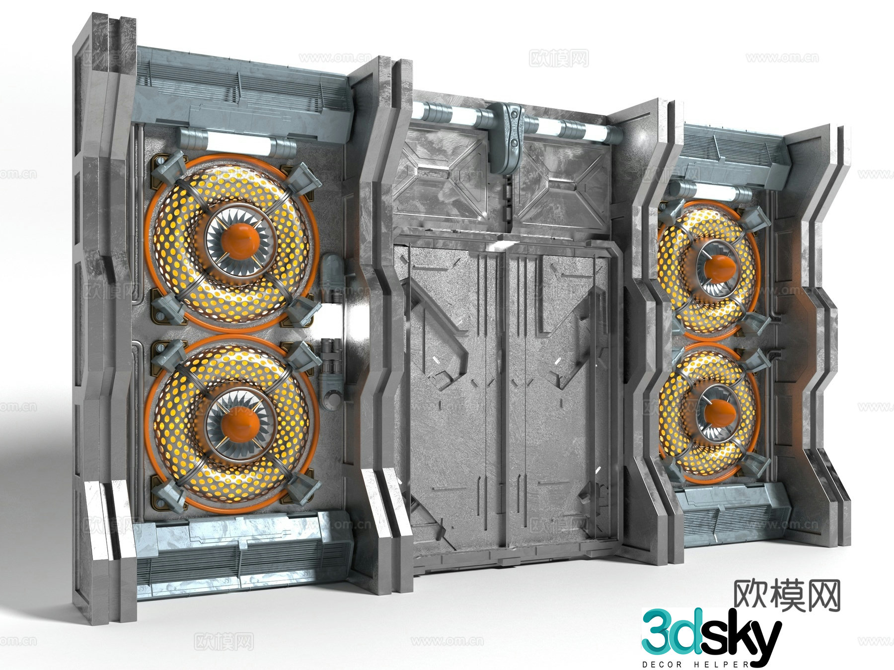Modern style metal hatch 3d model