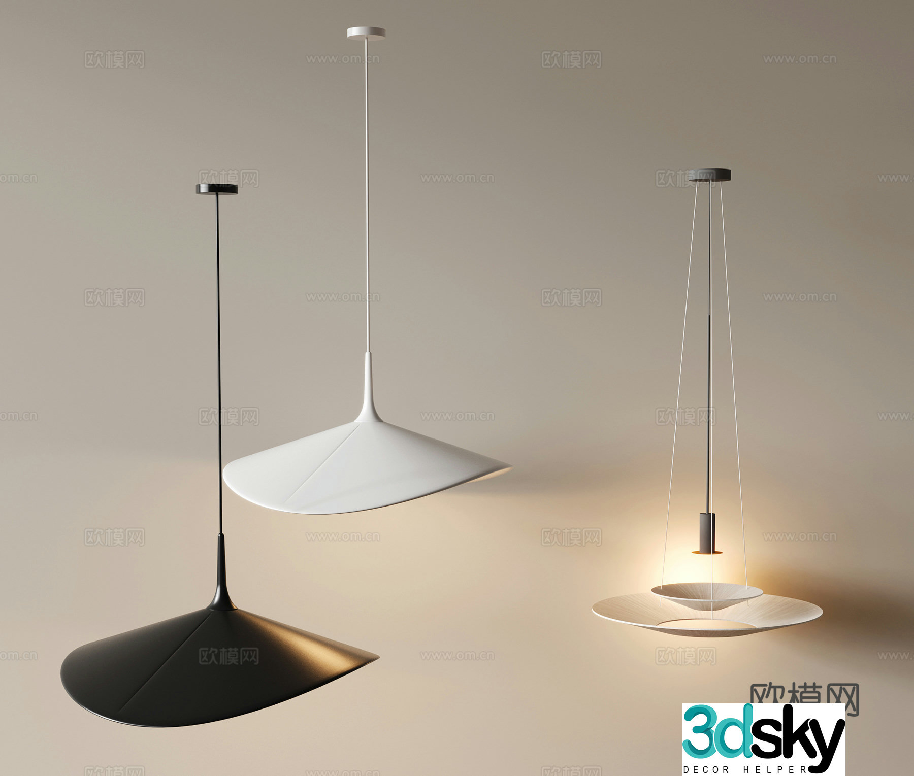 Modern Chandeliers Metal Chandeliers Creative Chandeliers Single Head Art Decoration 3D Model