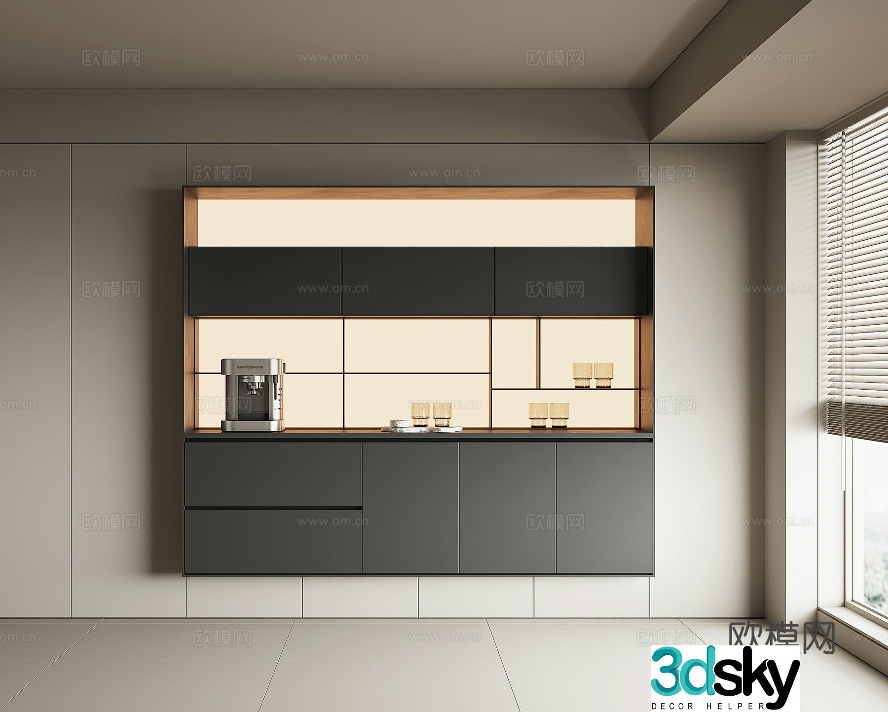Modern sideboard 3D model