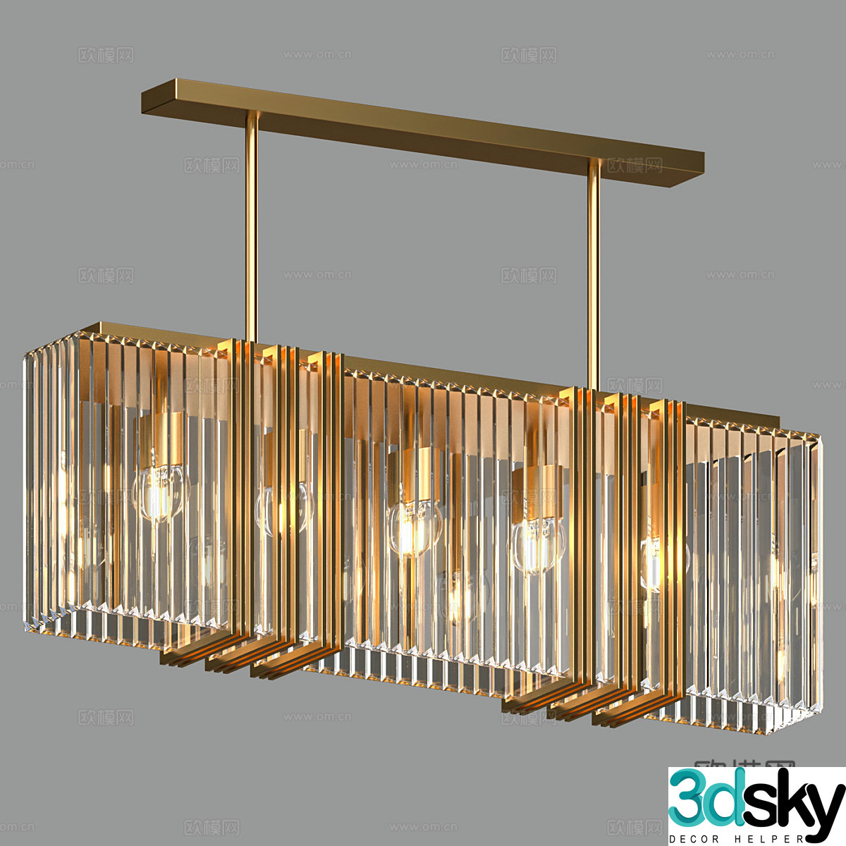 Modern simple light luxury chandeliers chandeliers simple chandeliers restaurant chandeliers living room chandeliers 3D model