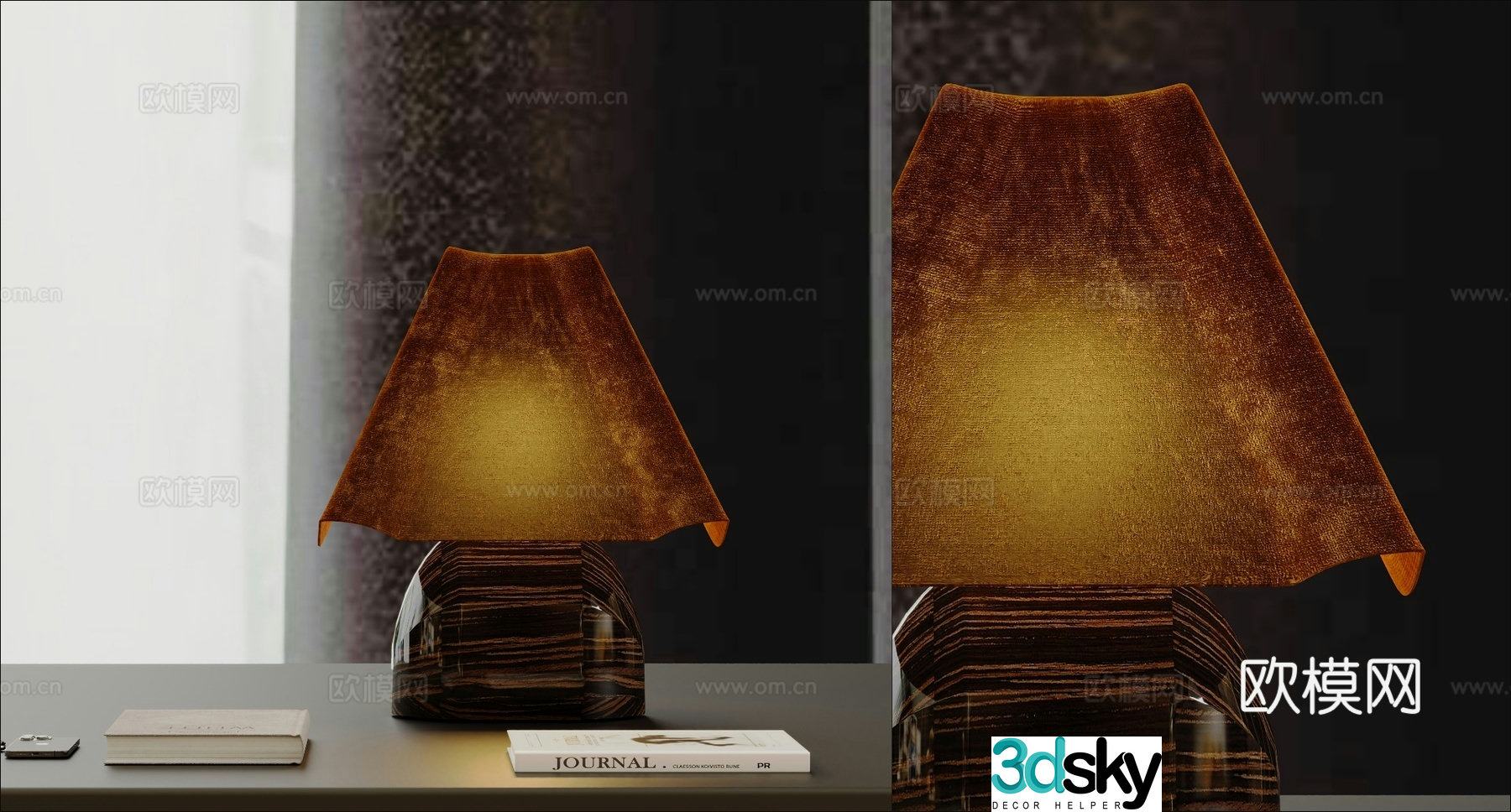 Modern light luxury art desk lamp 3d model