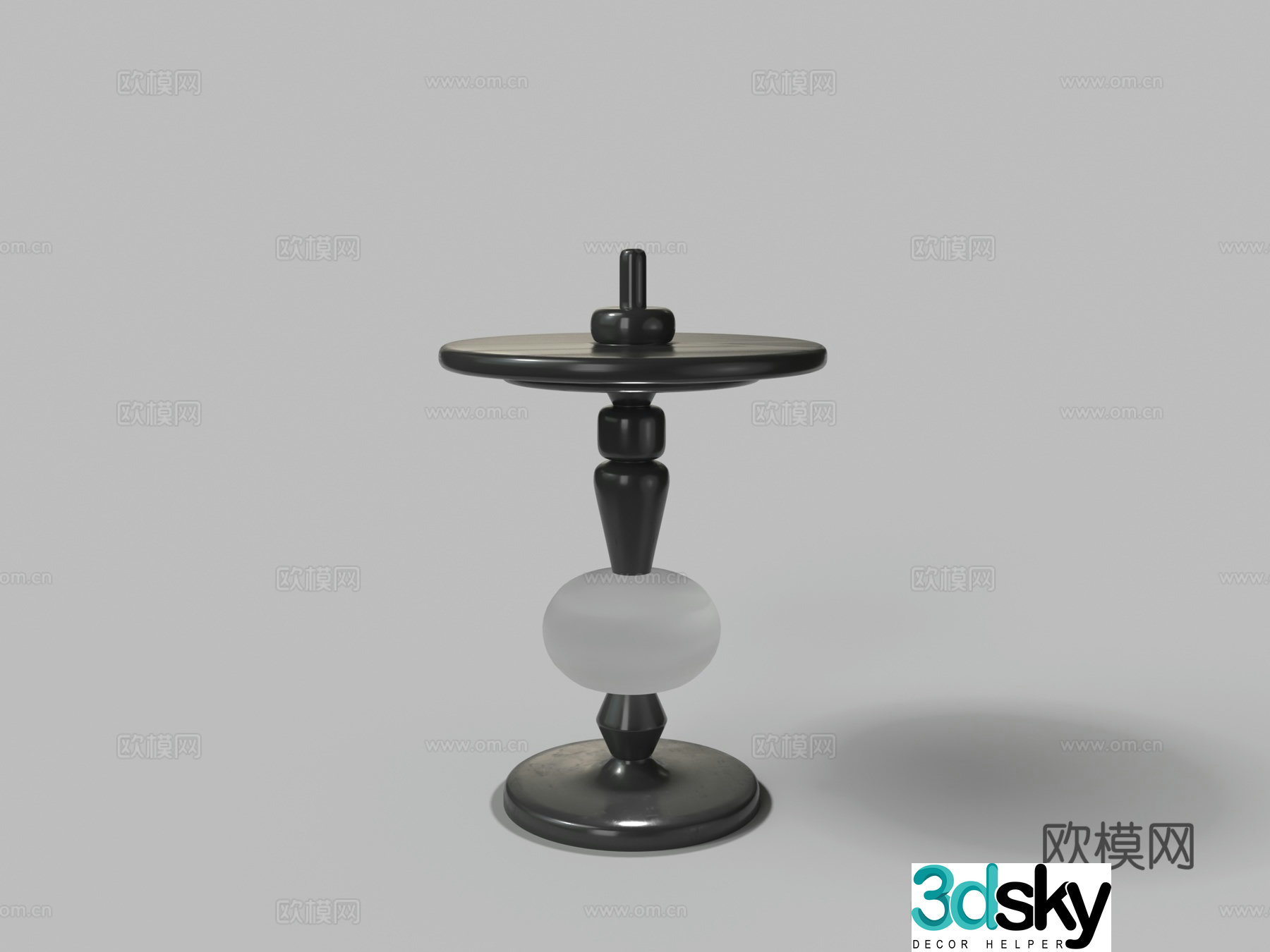 Modern side circle 3D model
