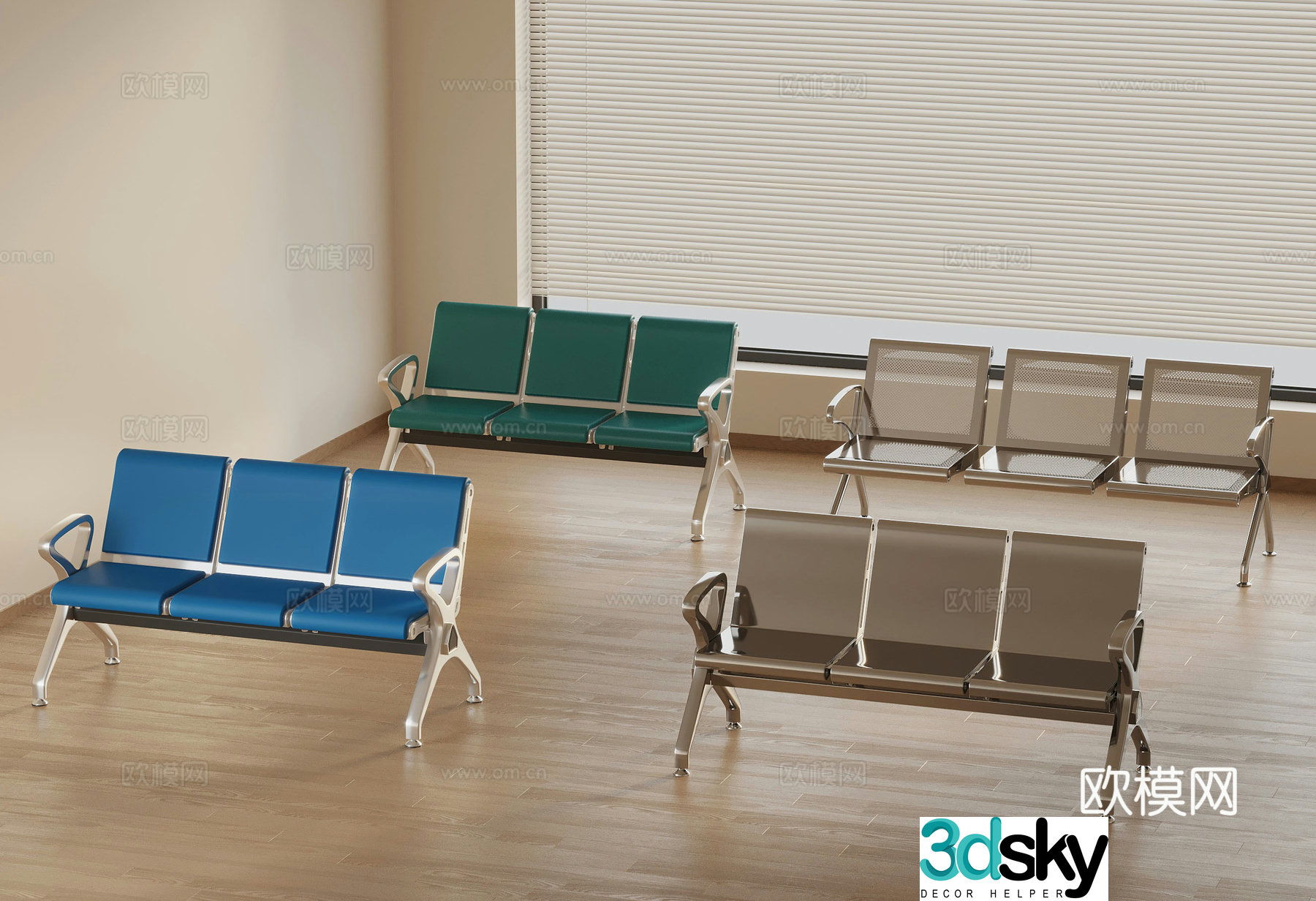 Modern public chair 3d model