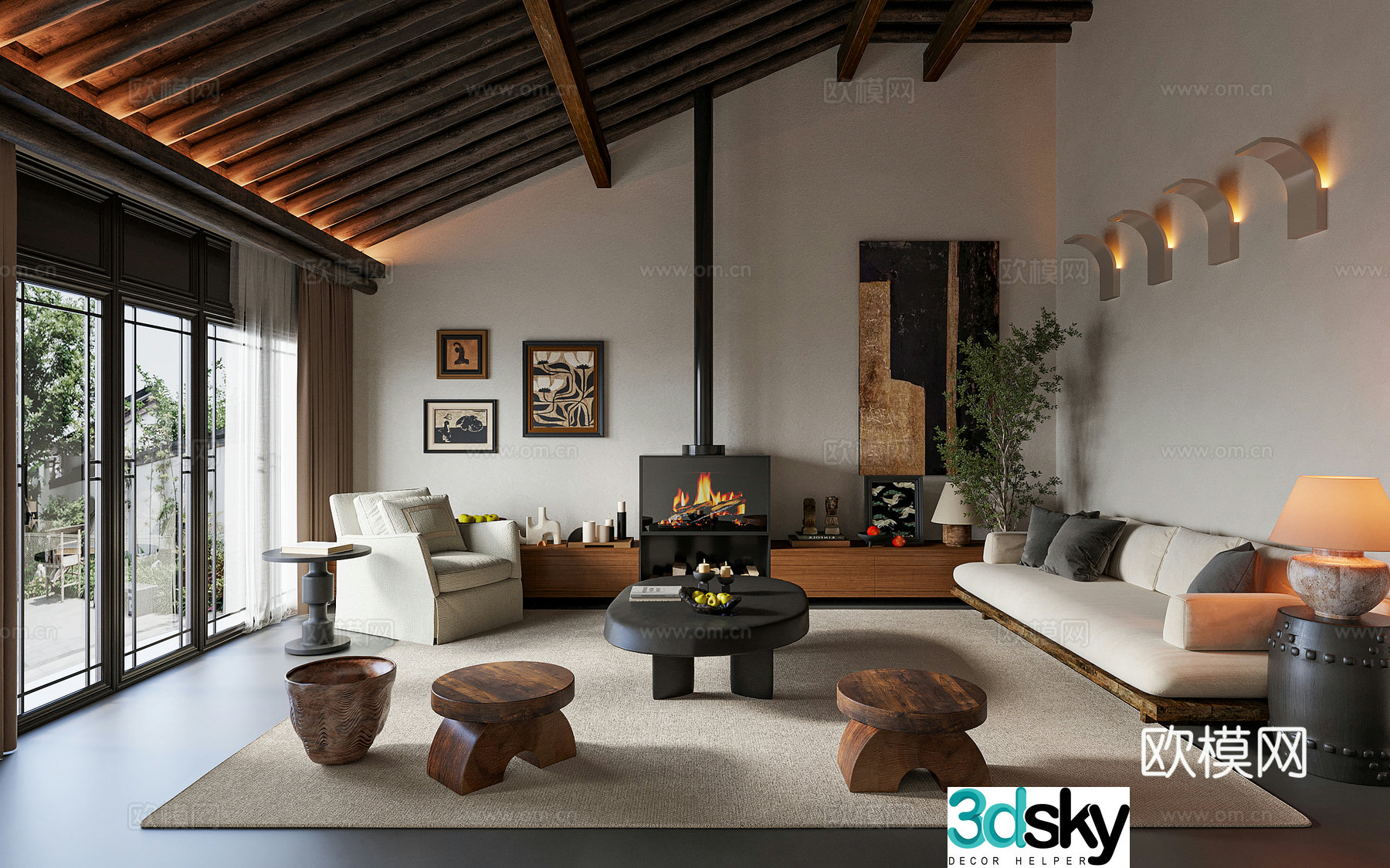 Wasabi Living Room 3D Model