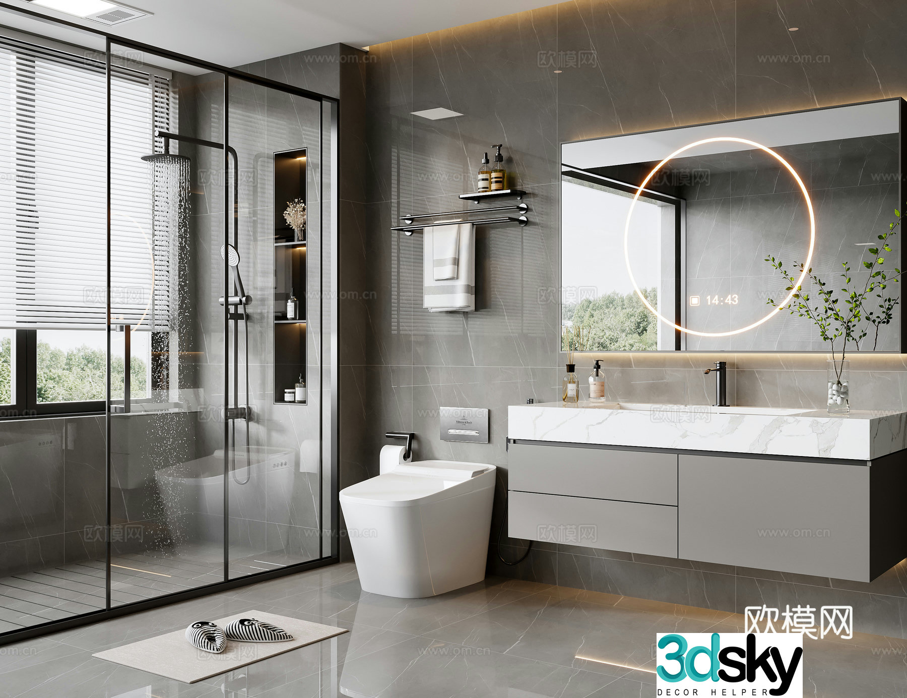 Modern bathroom 3d model