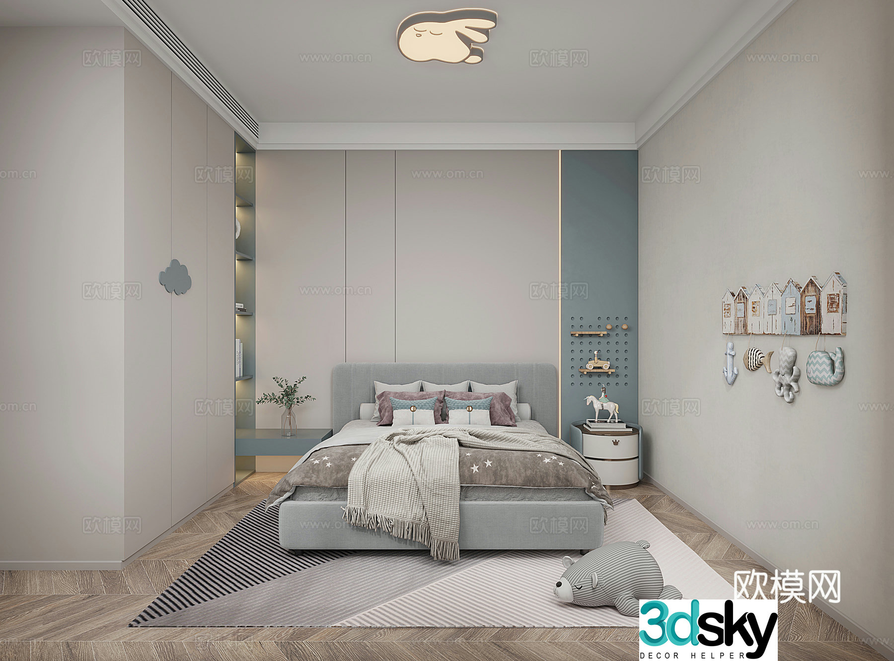 Modern children’s room 3d model