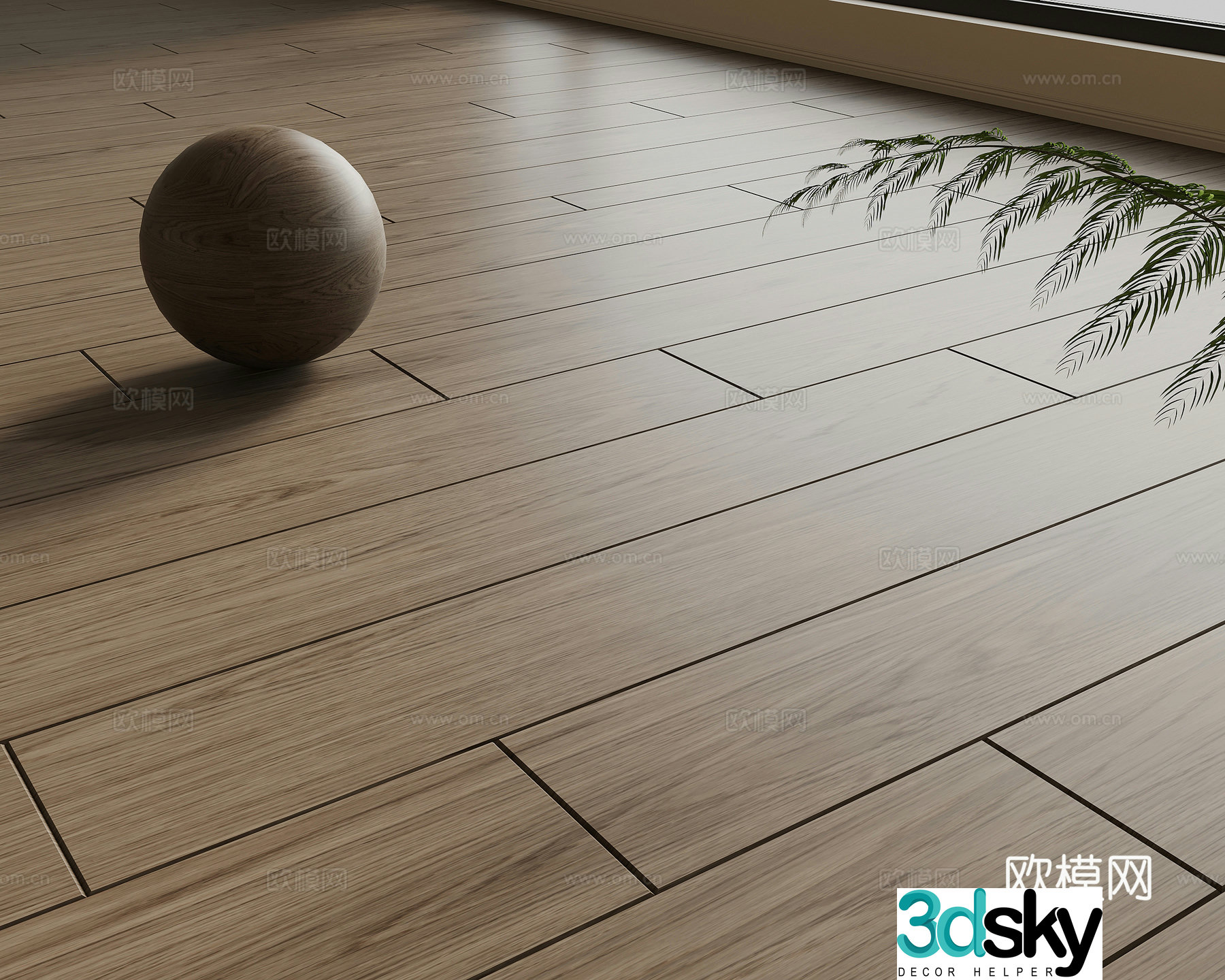 Modern wood flooring 3d model