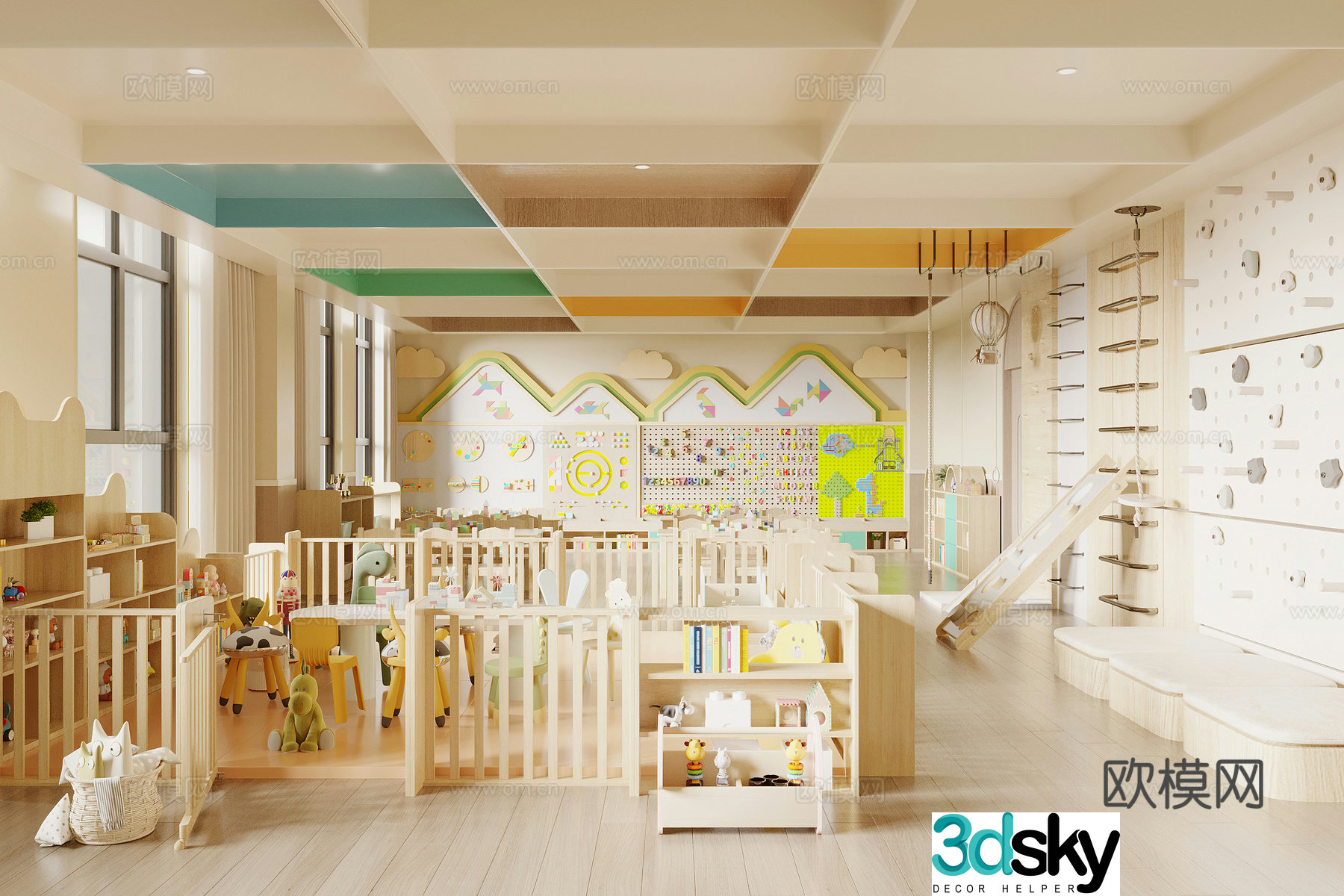 Modern children’s entertainment area 3D model