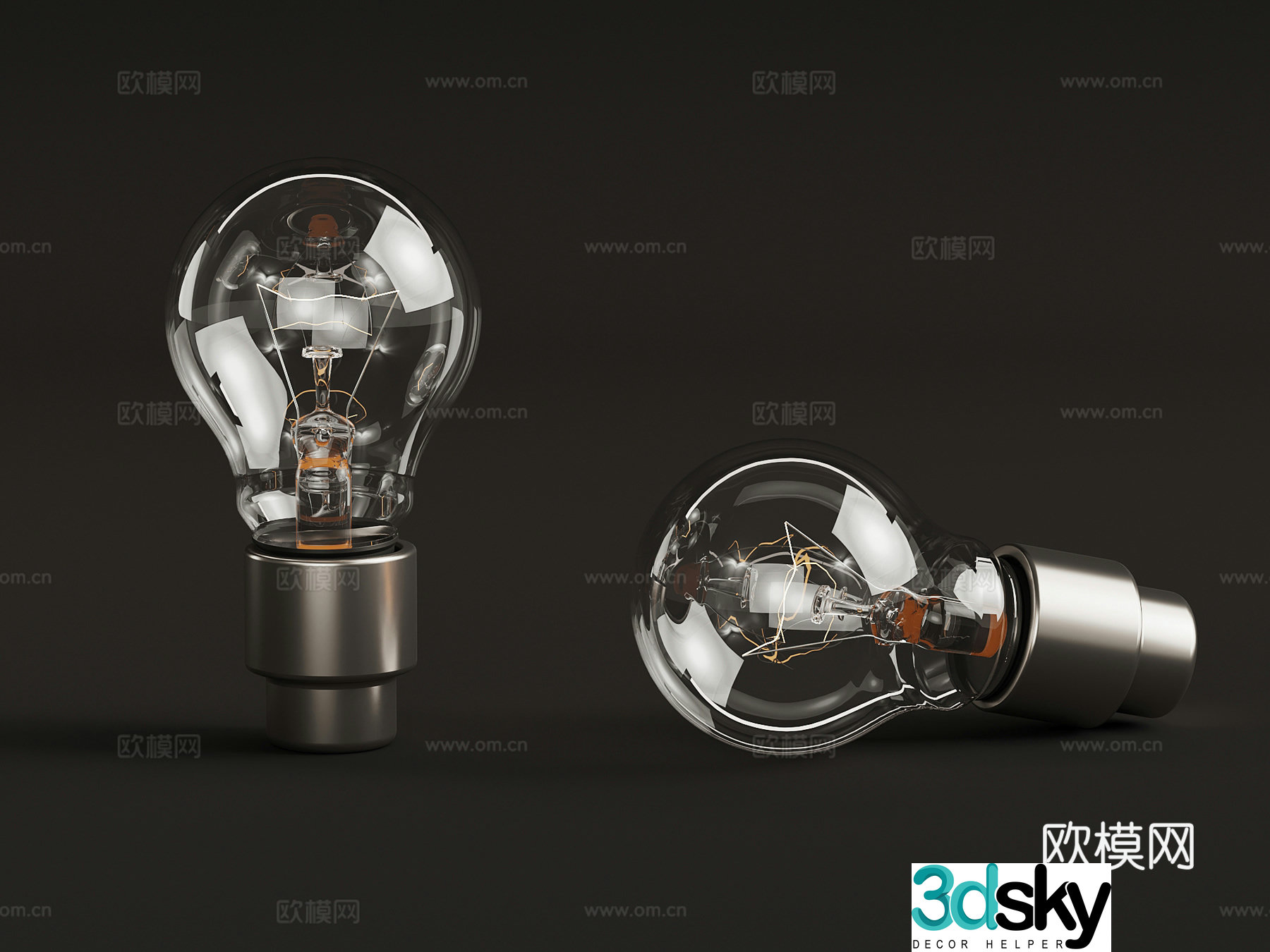 Modern light bulb 3d model