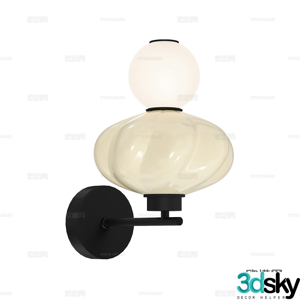 Modern simple wall lamp wall lamp simple wall lamp spherical wall lamp decorative wall lamp 3d model