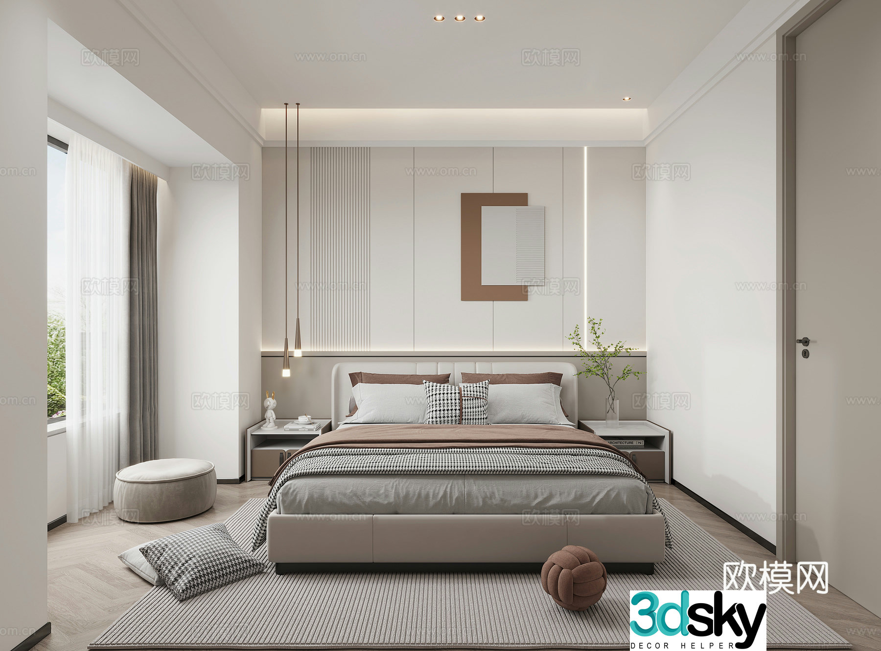 Modern bedroom 3d model
