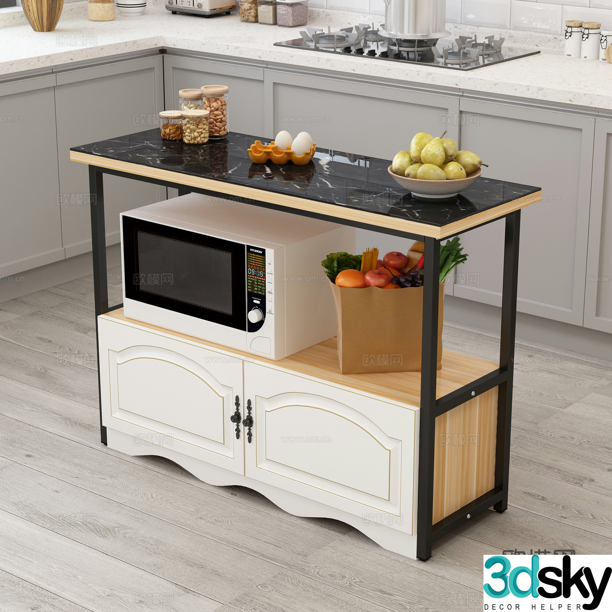 Modern kitchen sideboard 3d model
