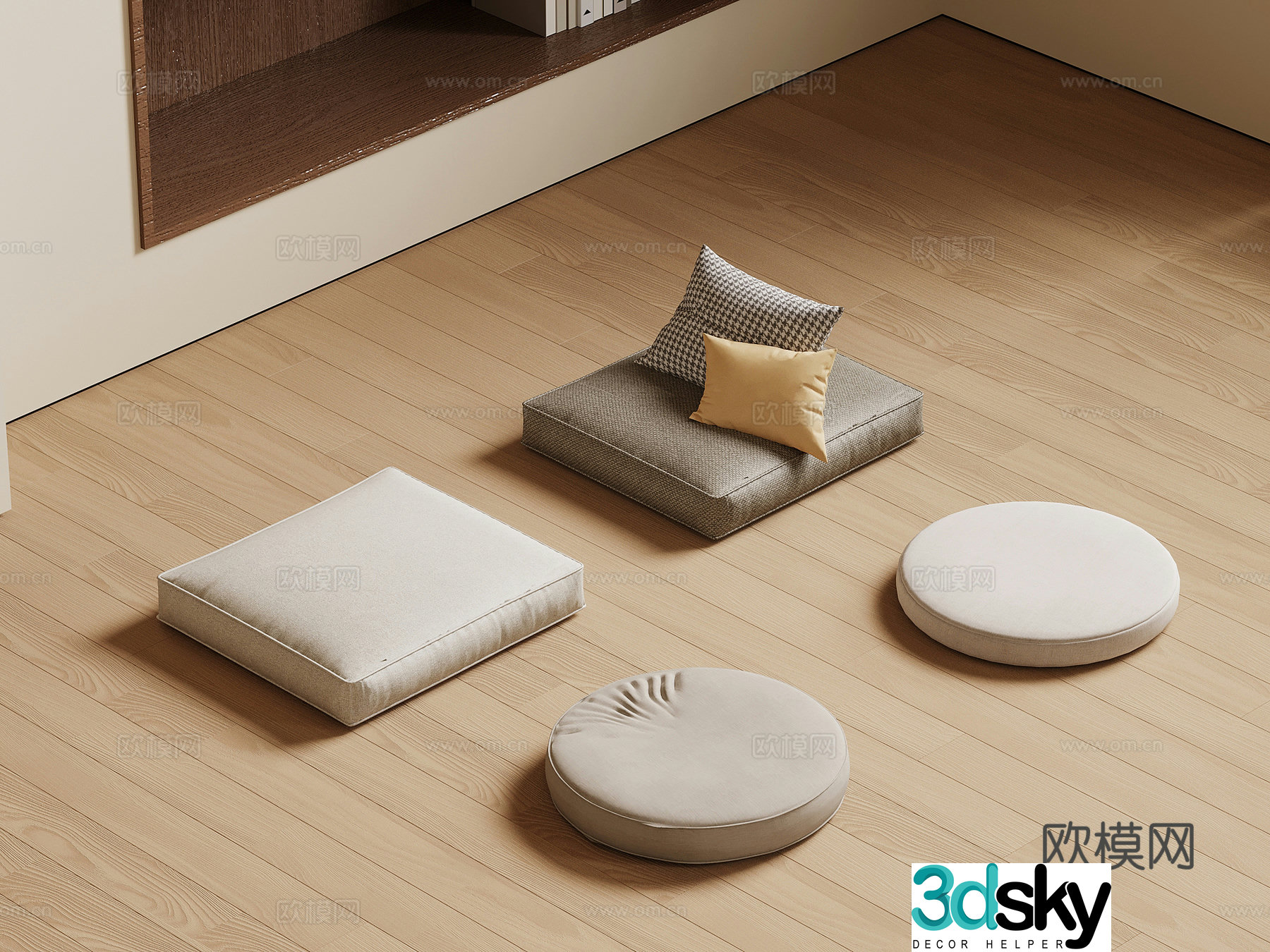 New Chinese bay window cushion 3D model