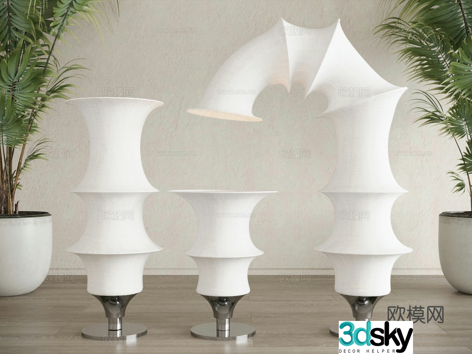 Modern Wagyu Floor Lamp Fishing Lamp Decorative Lamp 3D Model