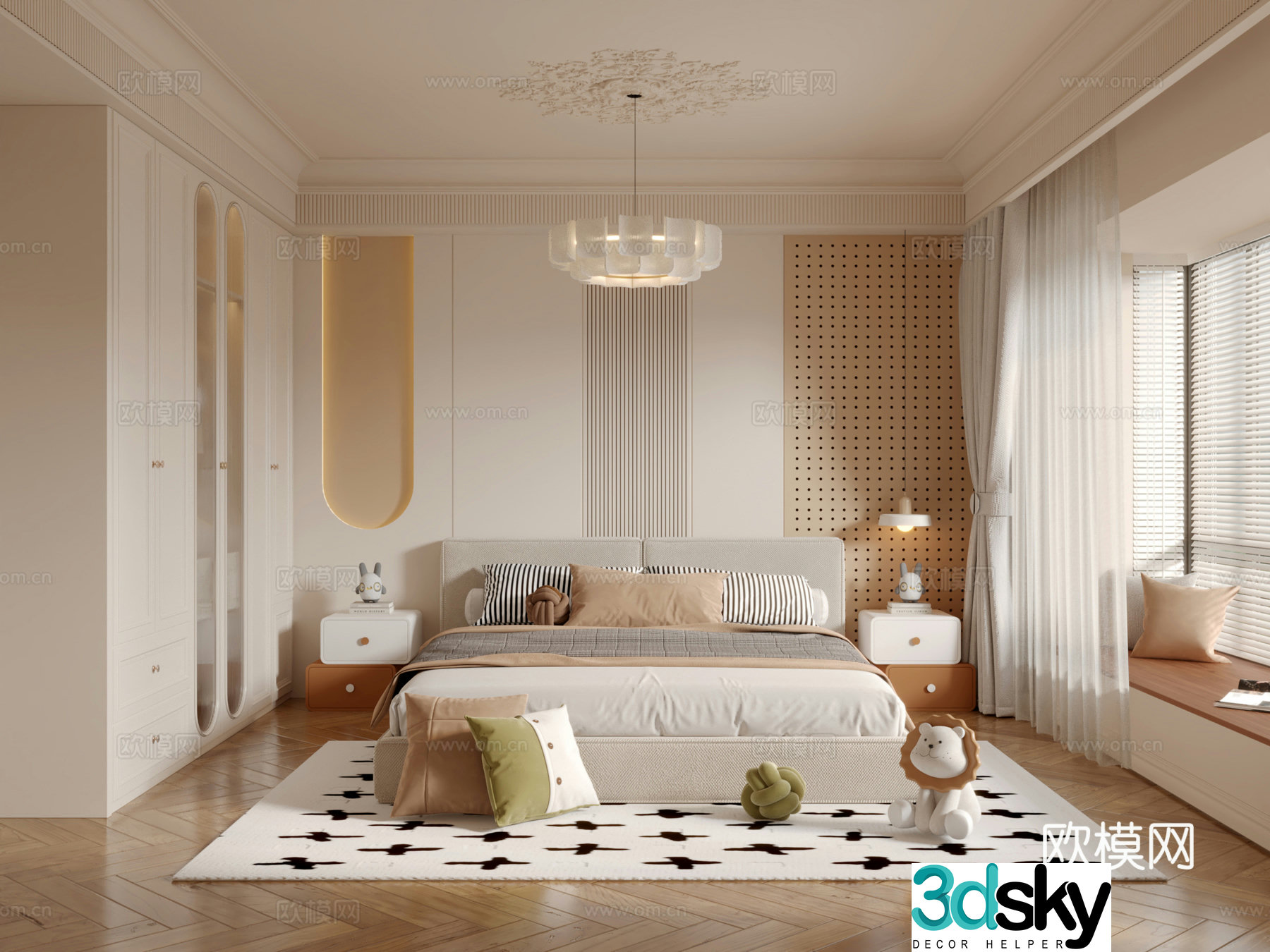 Modern children’s room 3d model