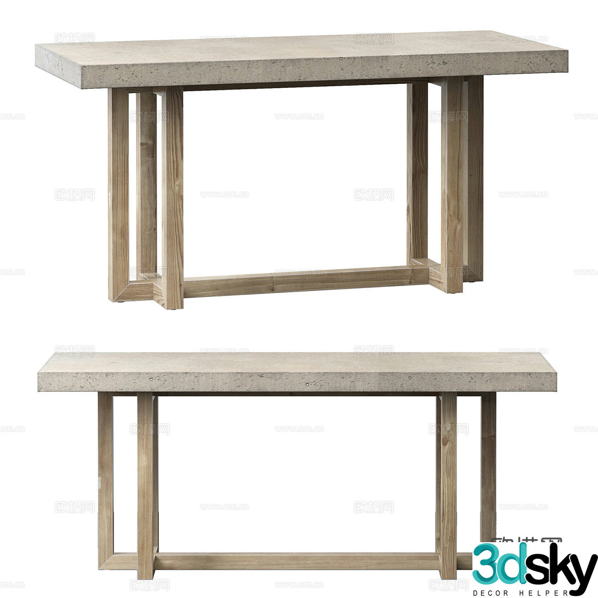 New Chinese style Heston desk 3D model