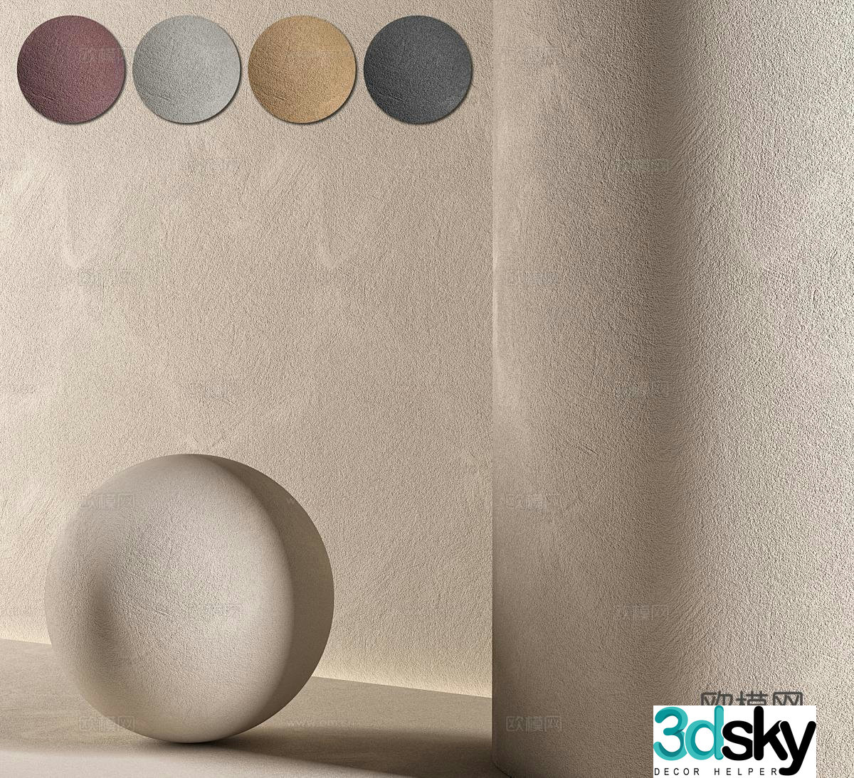 Modern seamless art paint texture paint cement paint wall paint gypsum cement paint 3d model