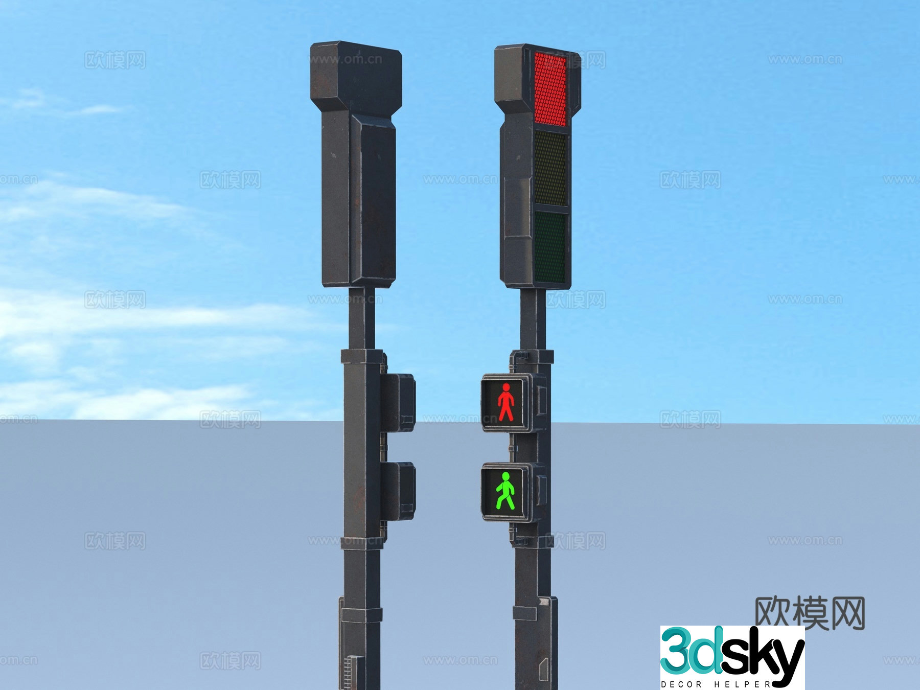 Traffic light Traffic light Indicator light 3d model