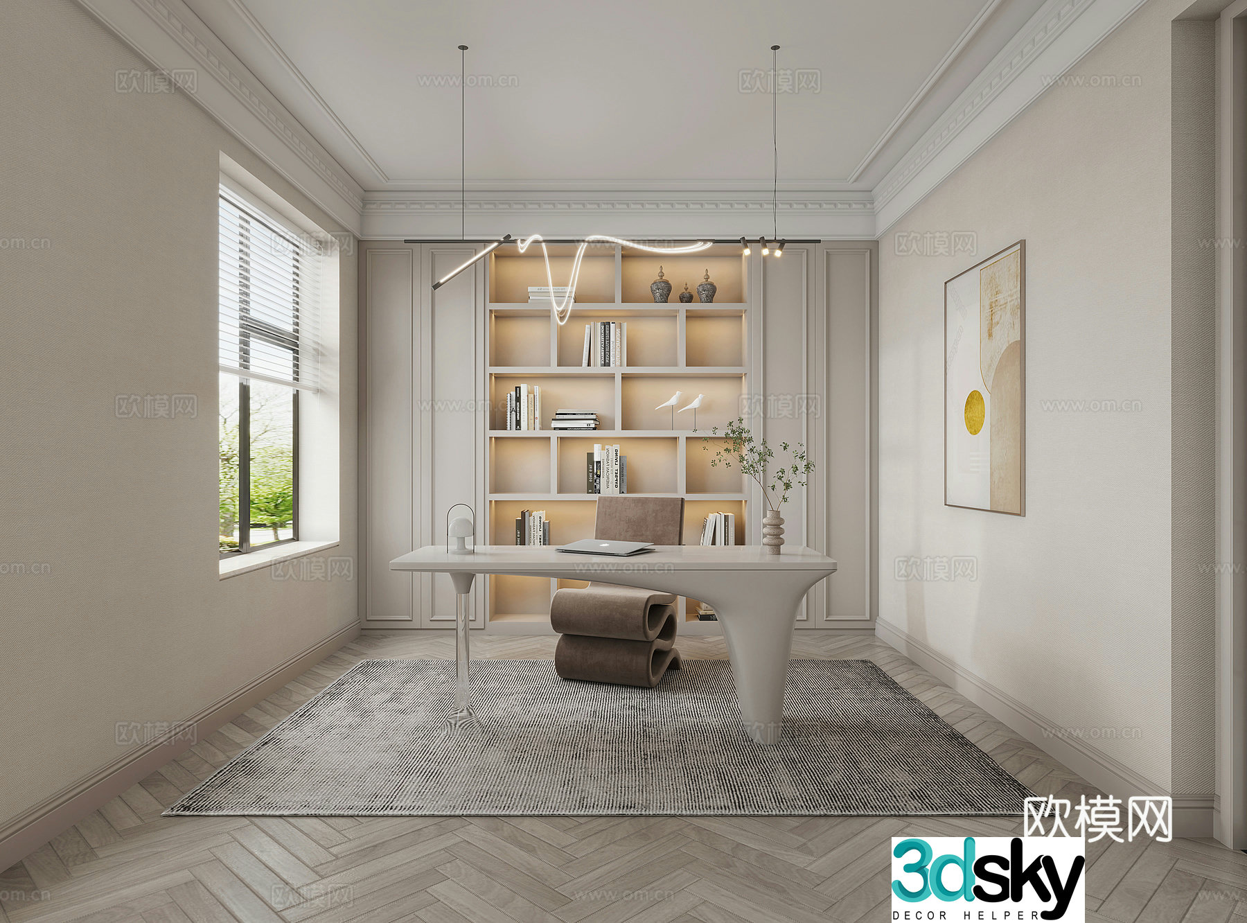American study 3D model